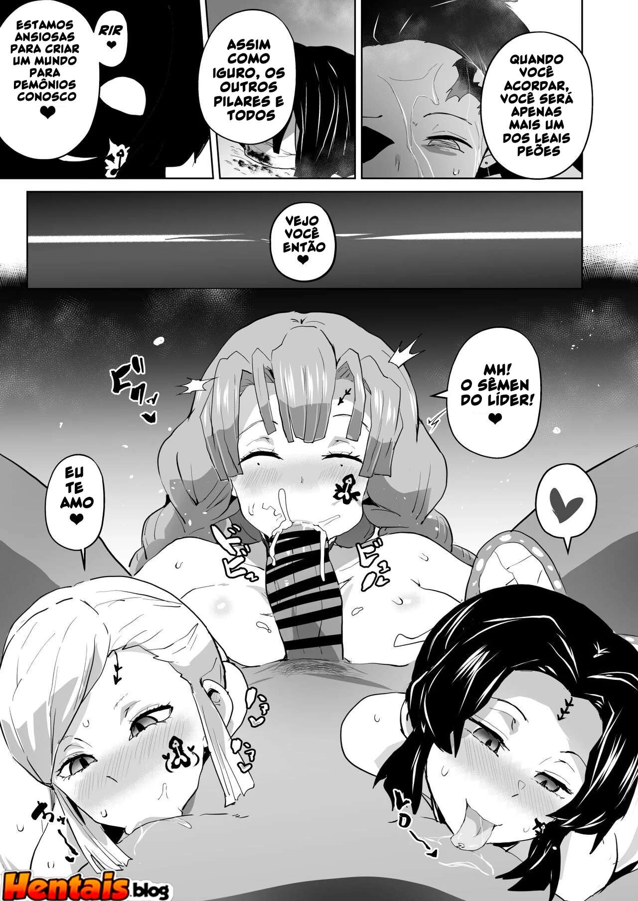 Kimetsu no Yaiba: A Piranha da Buceta Sanguinolenta em Hentai HQ