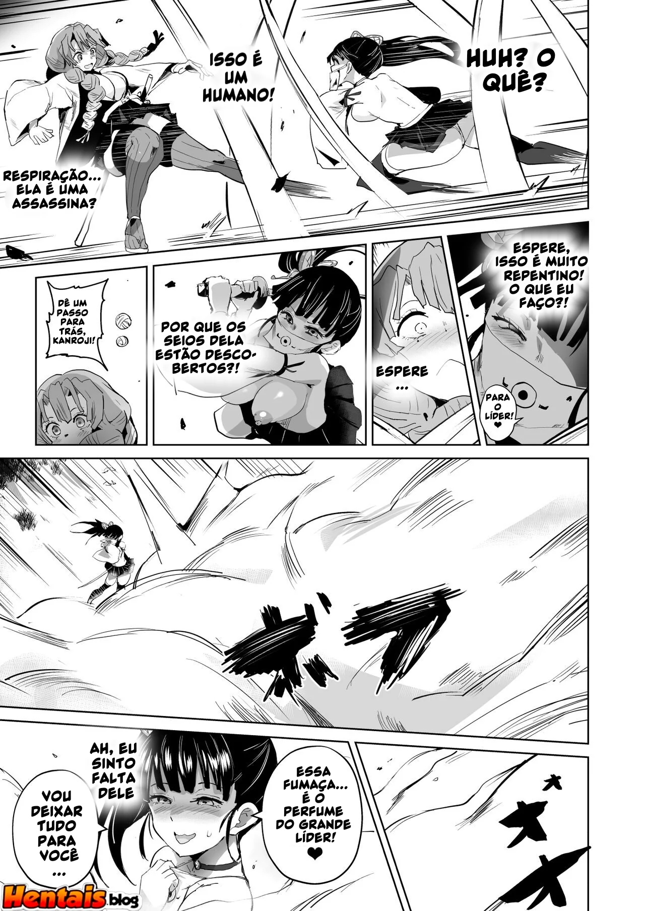 Kimetsu no Yaiba: A Piranha da Buceta Sanguinolenta em Hentai HQ