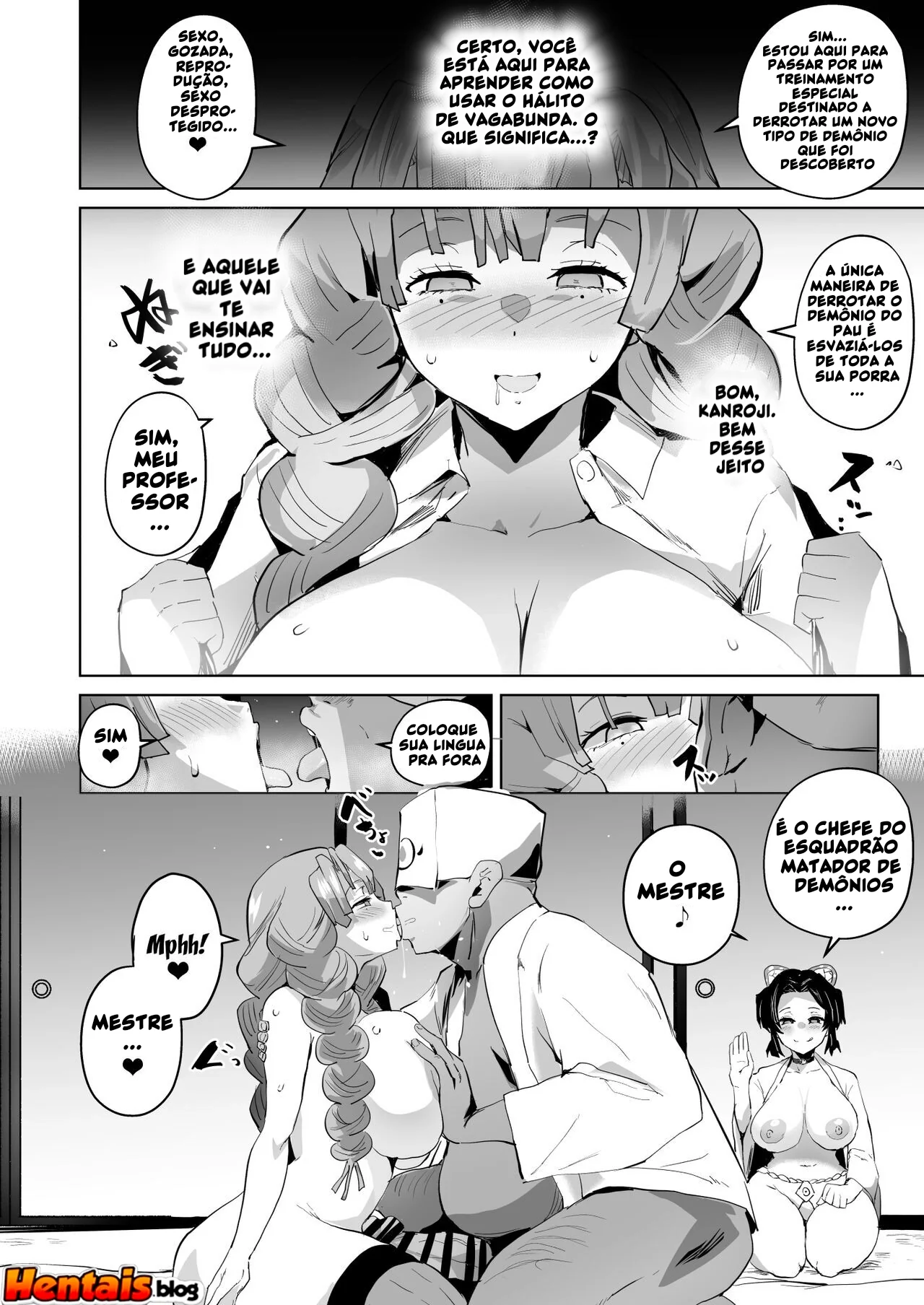 Kimetsu no Yaiba: A Piranha da Buceta Sanguinolenta em Hentai HQ