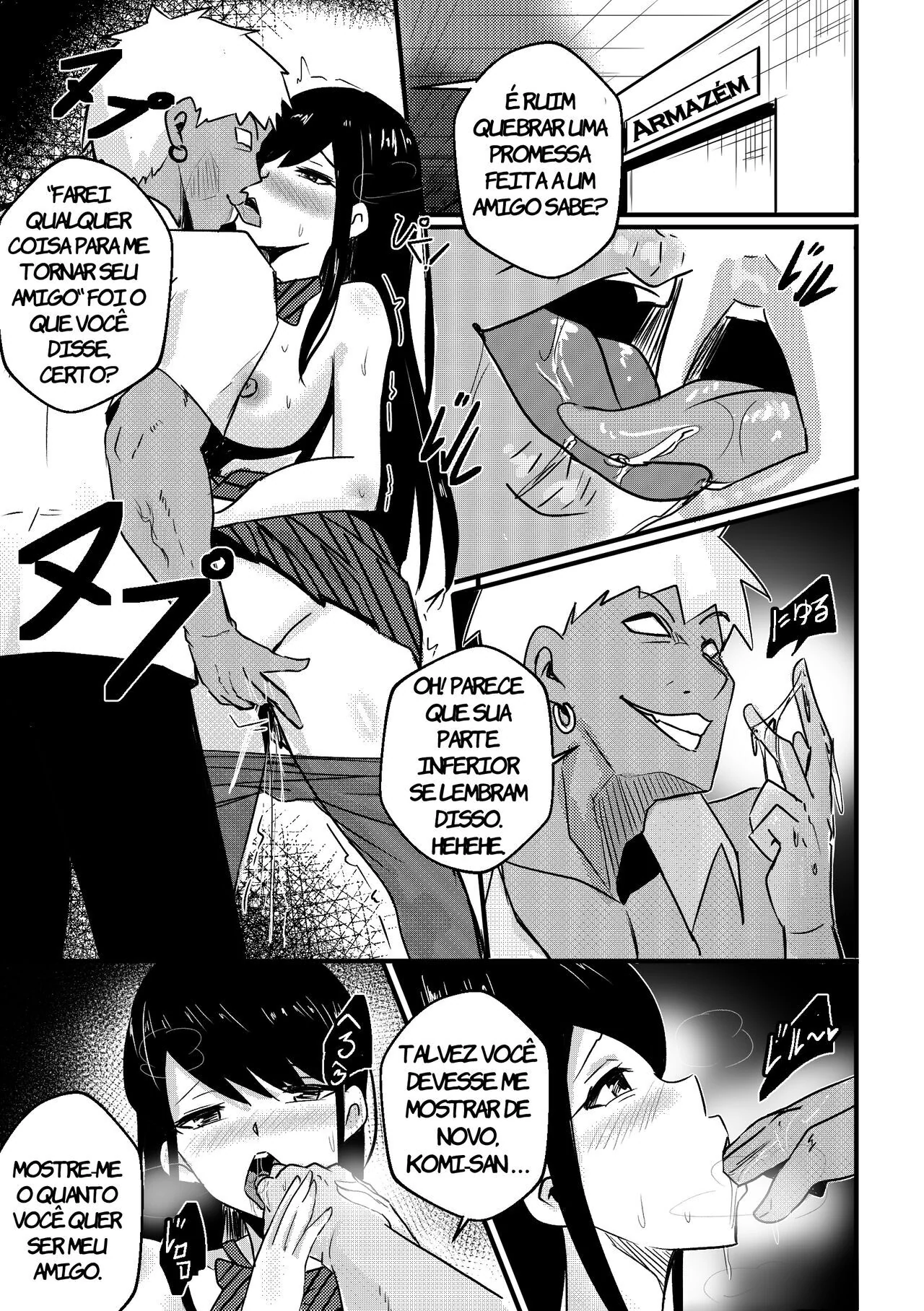 Três Pirocas para Shouko Komi – Hentai HQ de Três Dotados Socando na Gostosa!