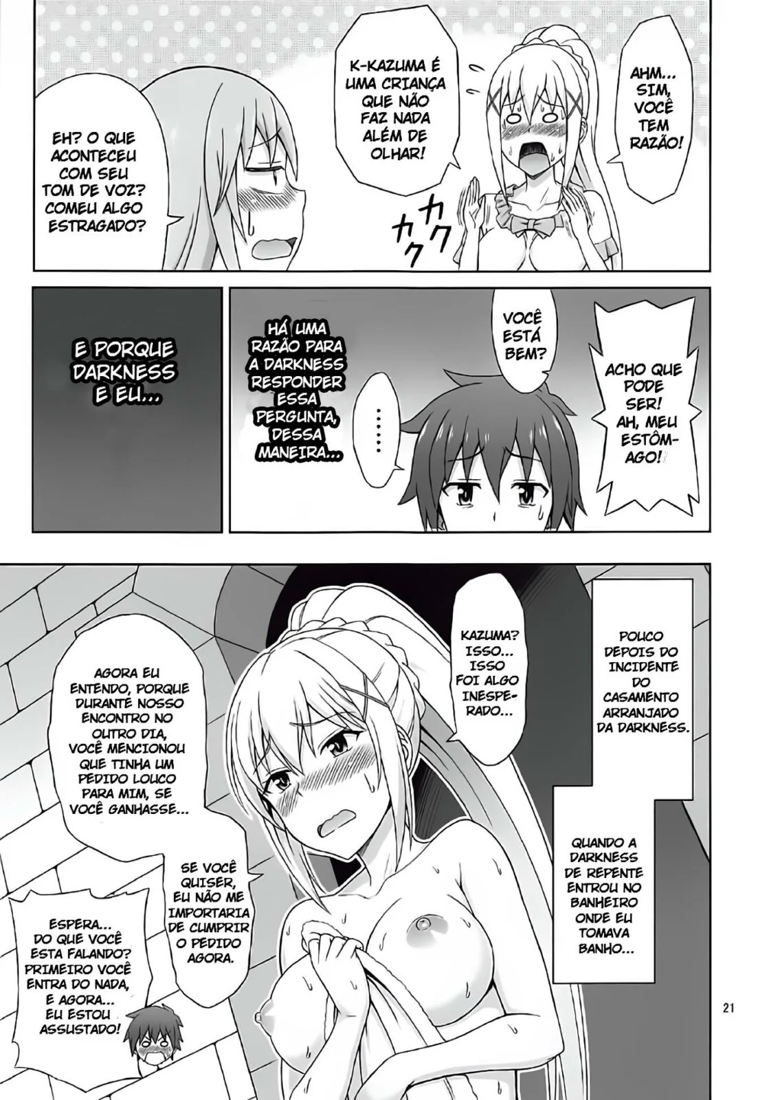 Konosuba Hentai: Fodendo as Gostosas e Gozando Dentro da Buceta em HQ Brasileiro!