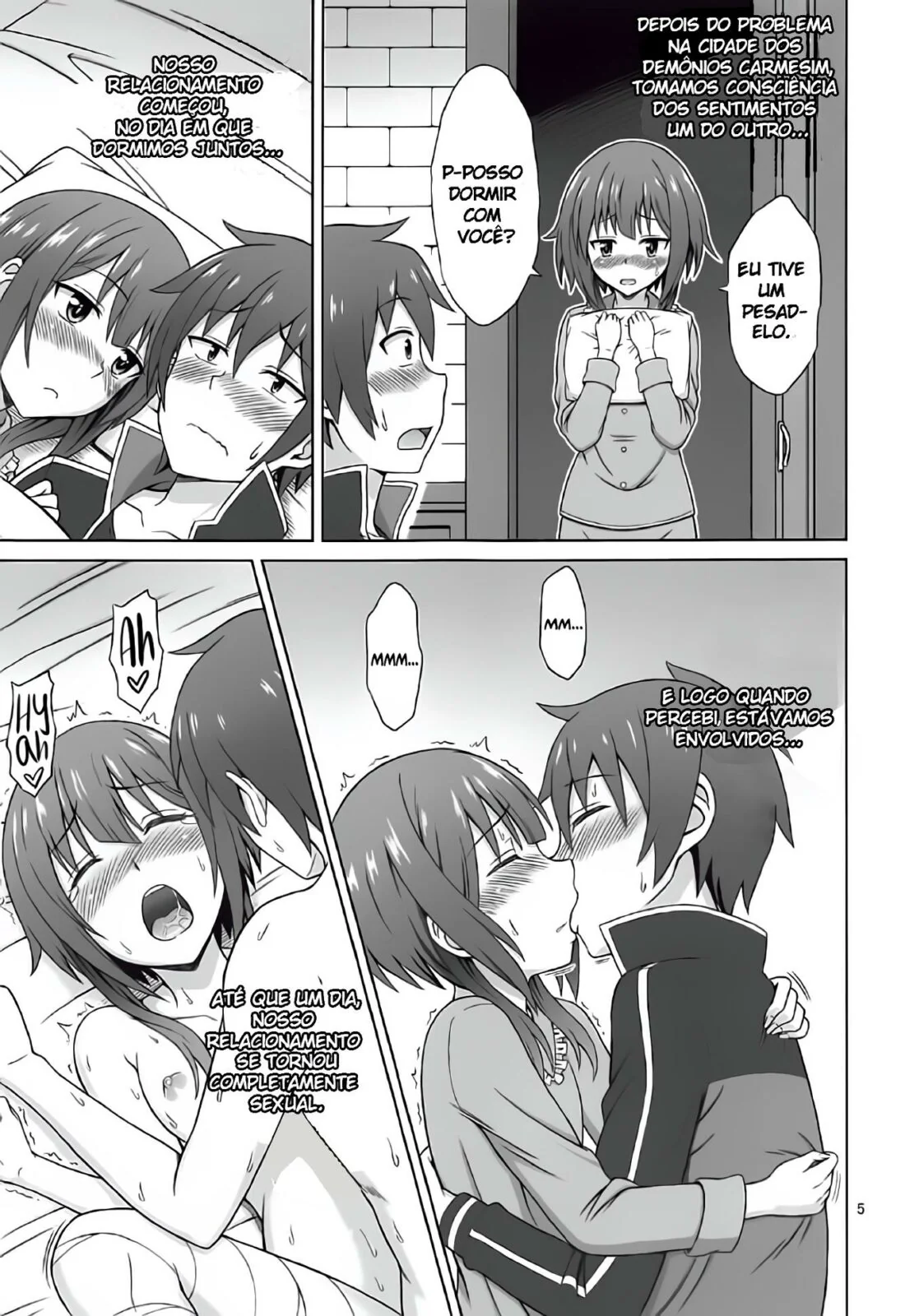 Konosuba Hentai: Fodendo as Gostosas e Gozando Dentro da Buceta em HQ Brasileiro!