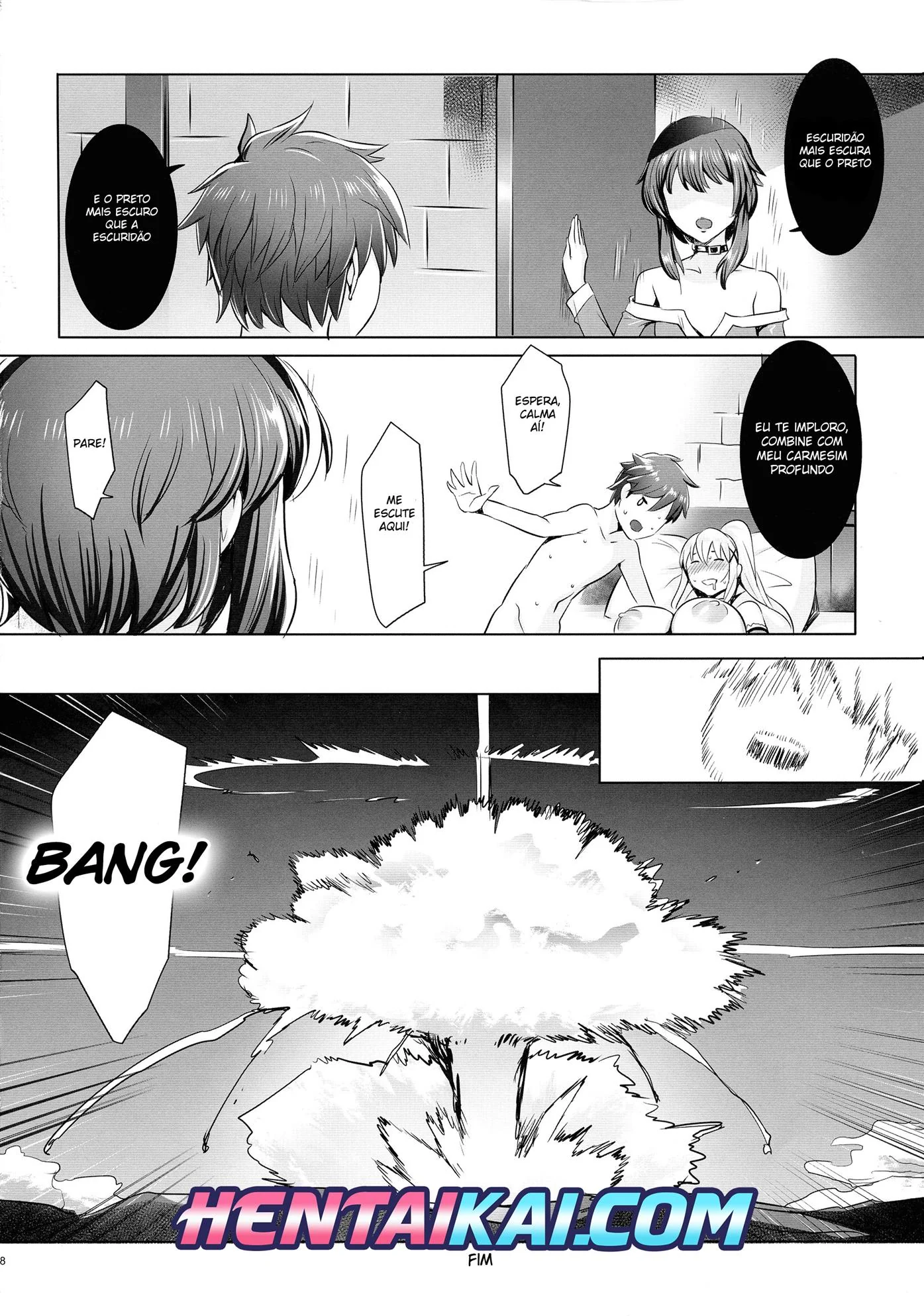 Piranha da Buceta Gigante Fode com Sortudo – Konosuba Hentai Darkness e Kazuma em HQ Brasileiro