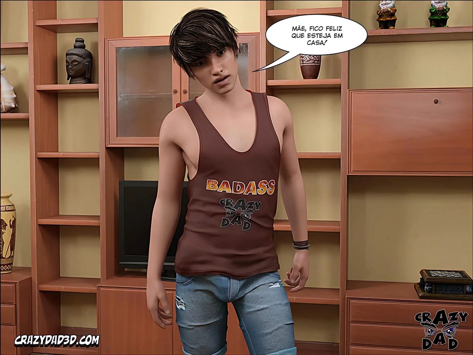 Adriana a Piranha Infiel – Fantasiando um Sexo Incestuoso com Seu Filho Safado em Hentai HQ Brasileiro