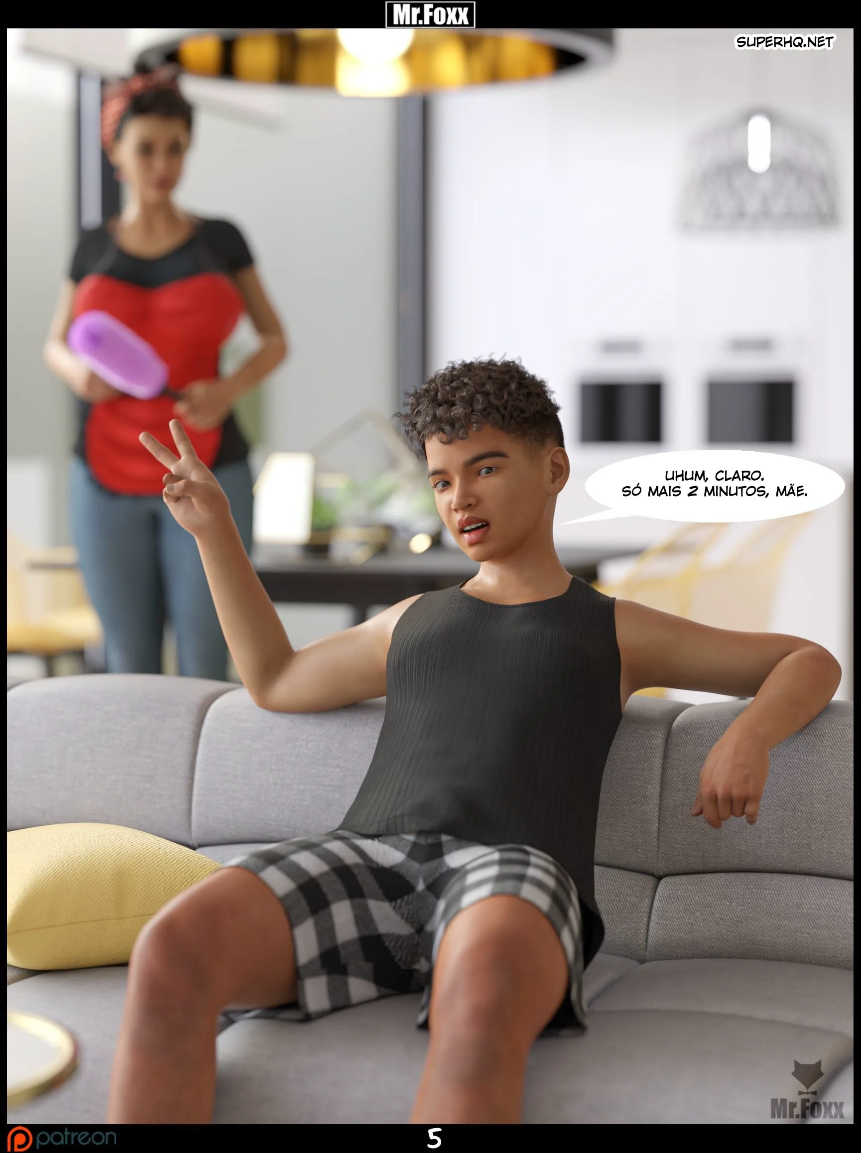 Mamãe Safada e o Filhão Preguiçoso: Troca de Favores bem Picantes em Hentai HQ Brasileiro