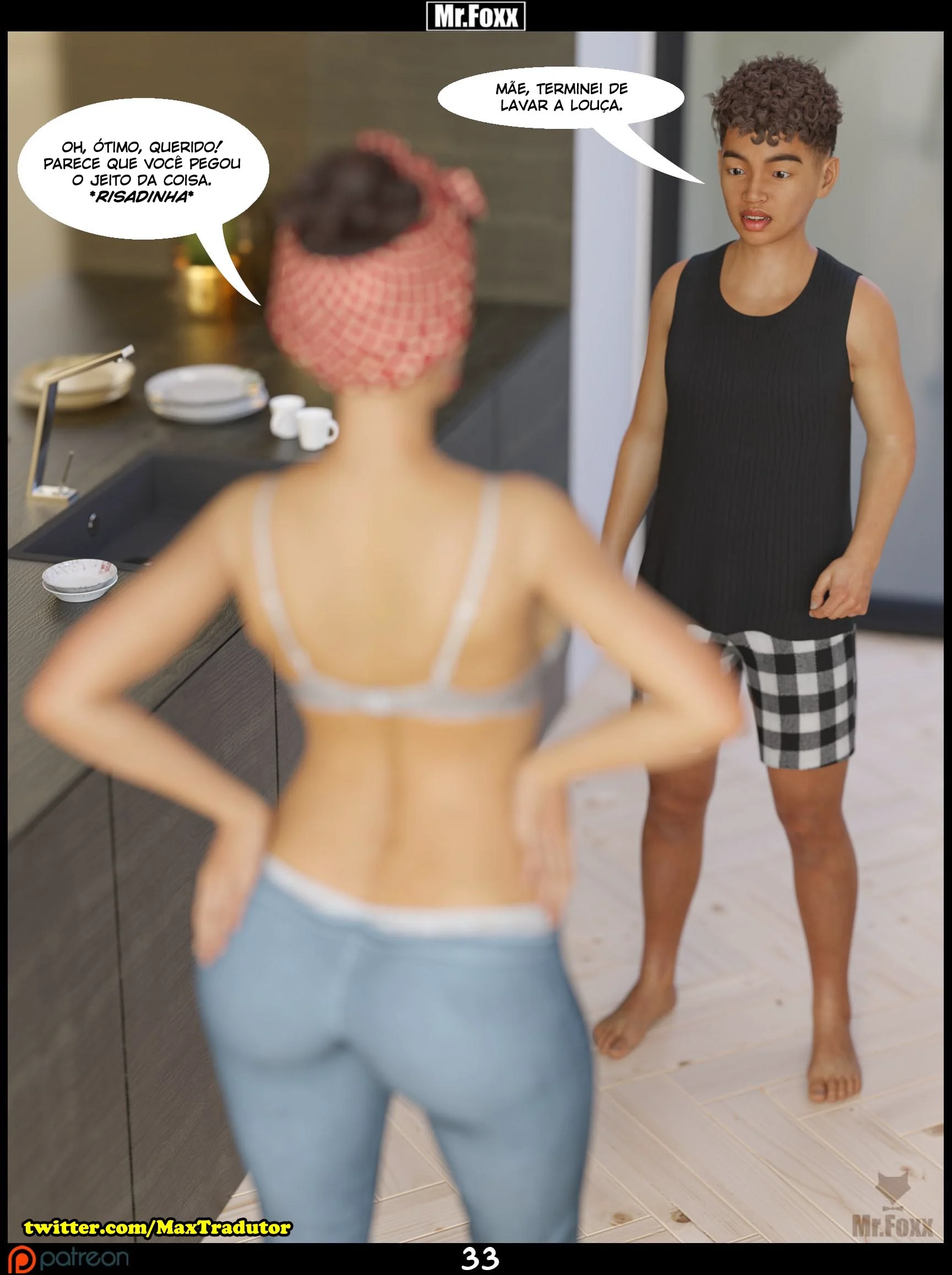 Mamãe Safada e o Filhão Preguiçoso: Troca de Favores bem Picantes em Hentai HQ Brasileiro