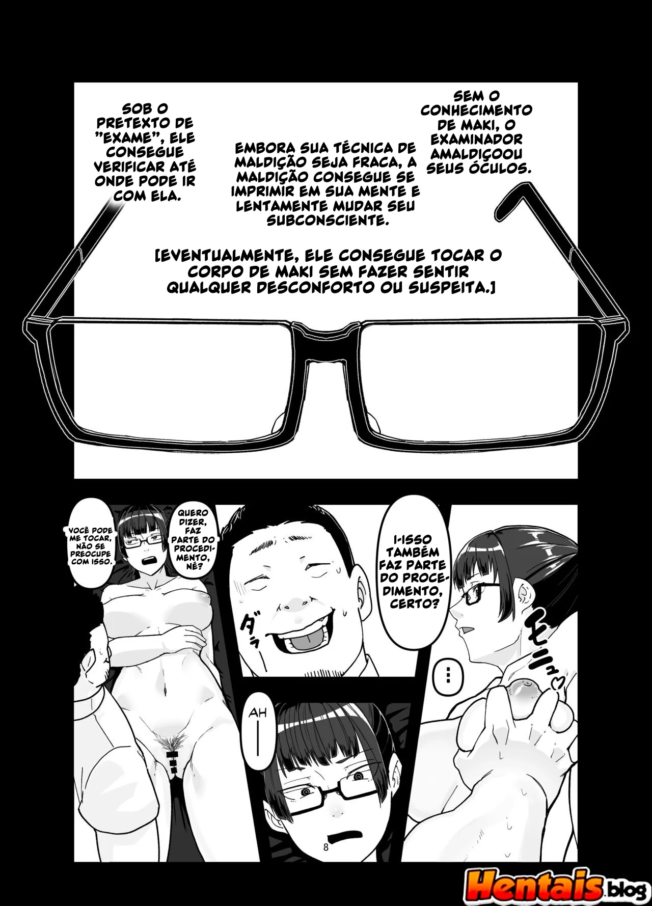 [REVISAR POST ⚠️✏️] Maki Zenin Hentai: Óculos da Obediência