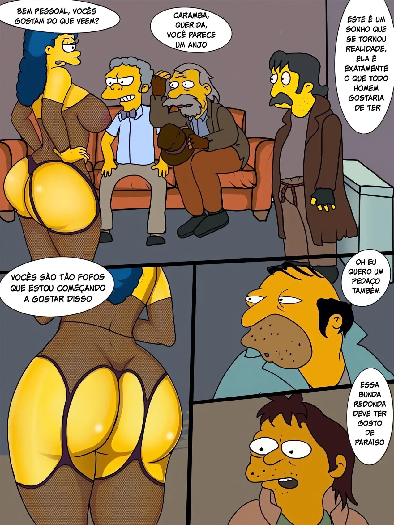 Marge Piranha Fodendo Com Mendigos Velhinhos em Hentai HQ Brasileiro