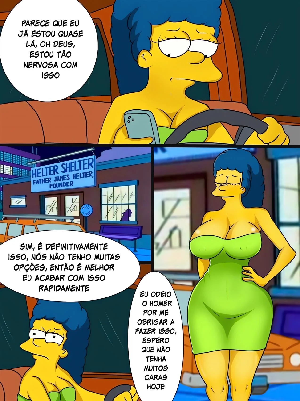 Marge Piranha Fodendo Com Mendigos Velhinhos em Hentai HQ Brasileiro