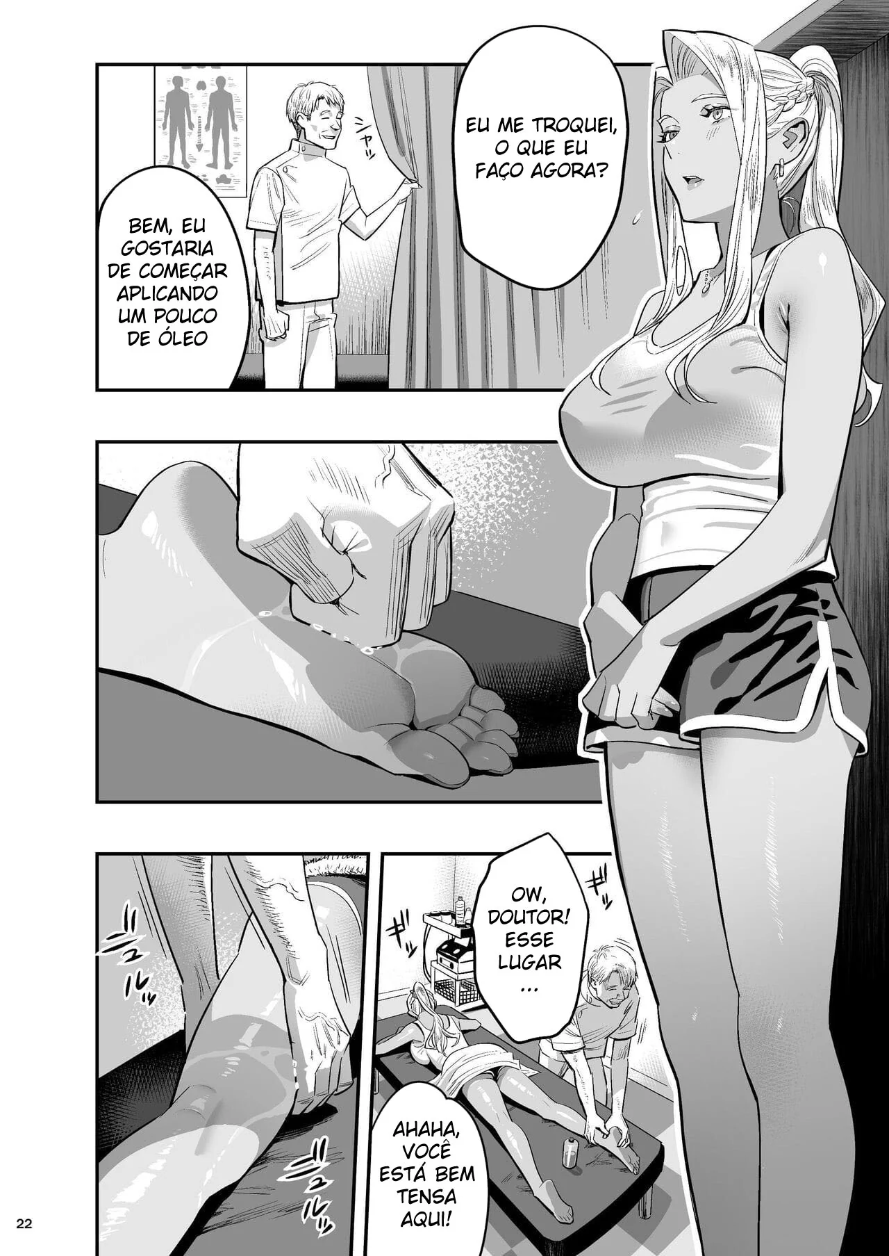 Desejos Escaldantes na Clínica Quiroprática: A Buceta do Quiroprata em Jogo em Hentai Manga