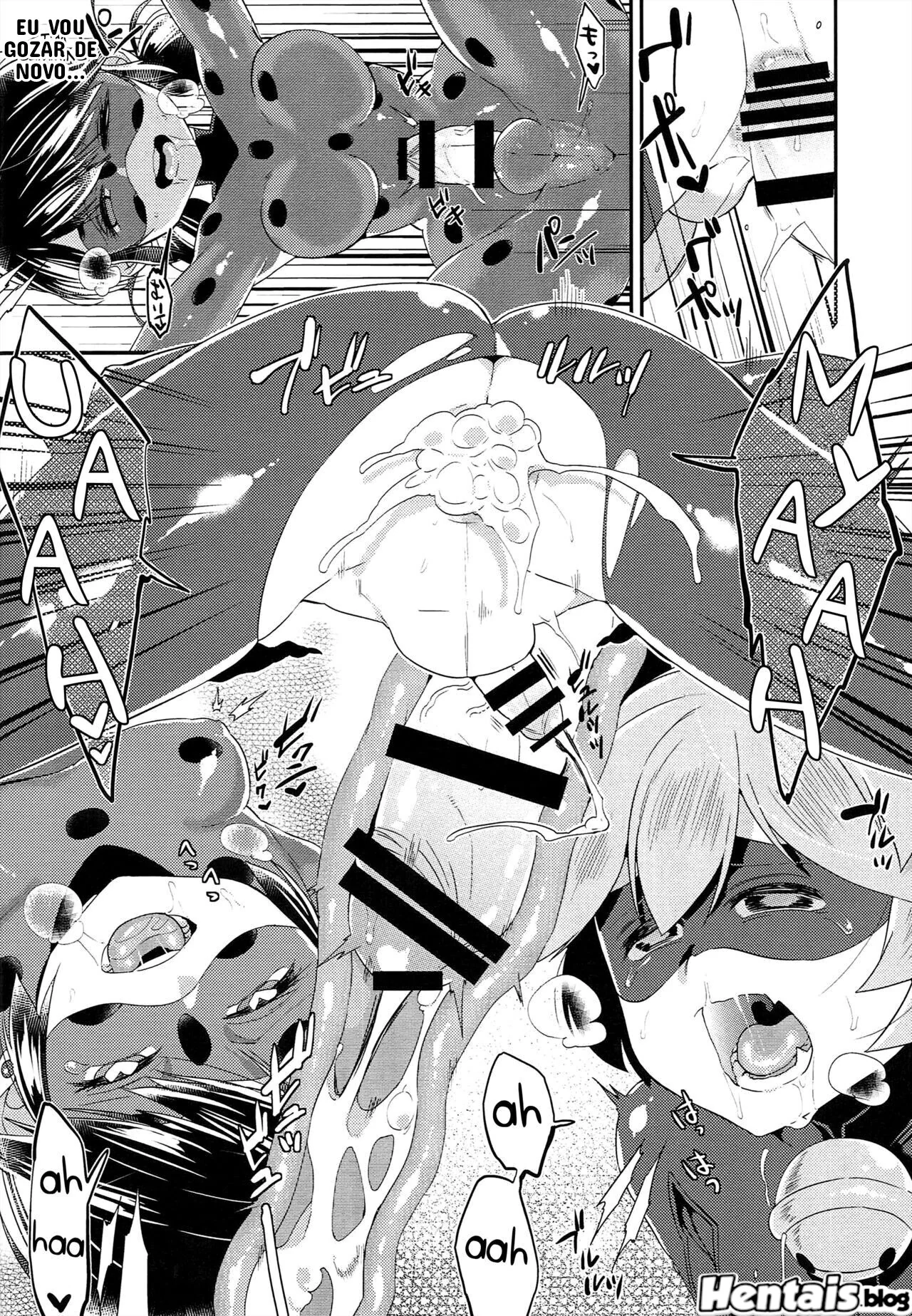 Piranha dimorfa arrombando a buceta da novinha virgem em Hentai HQ