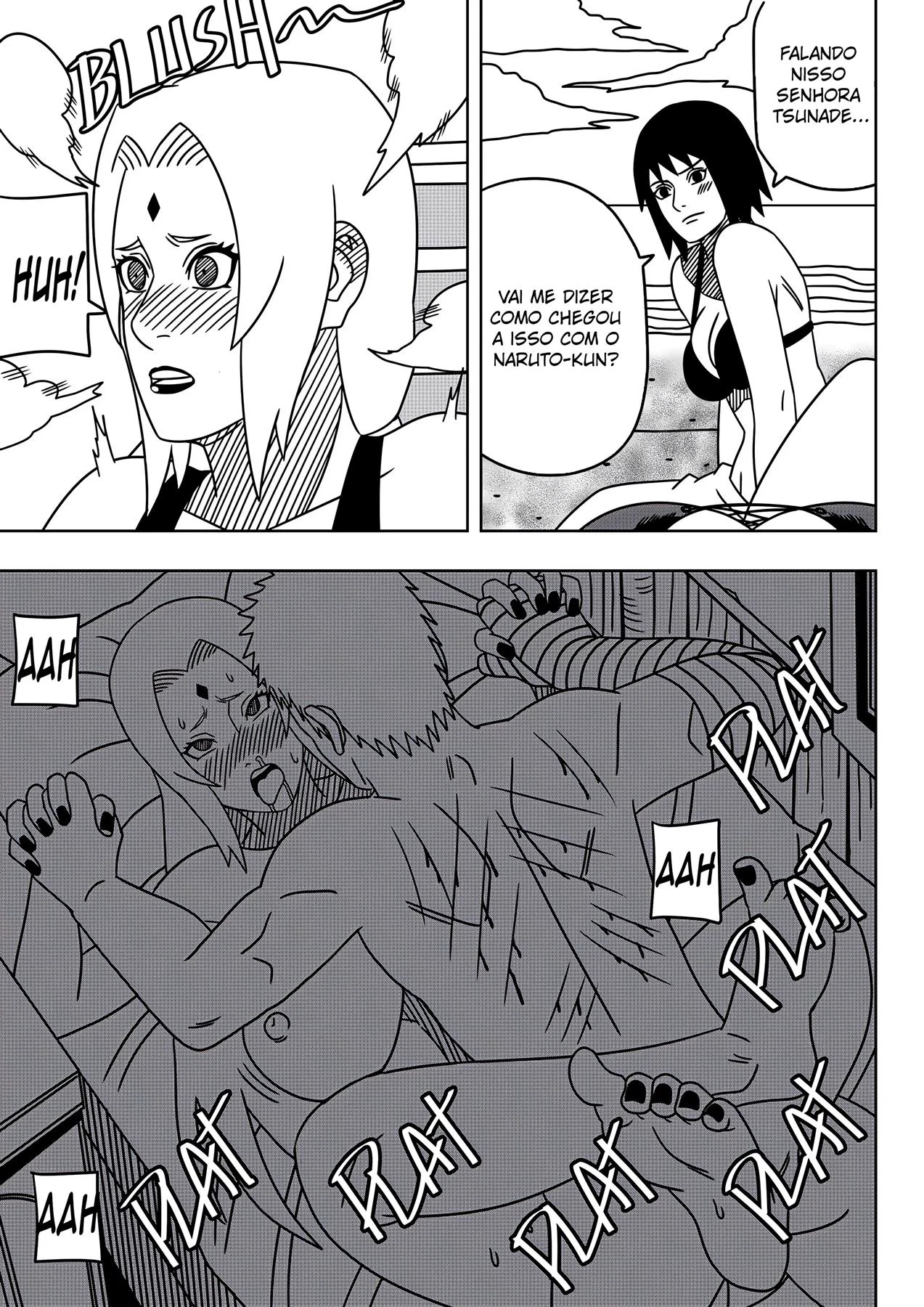 Naruto Hentai: Tsunade planeja engravidar o safado do Naruto na praia – Em Hentai HQ