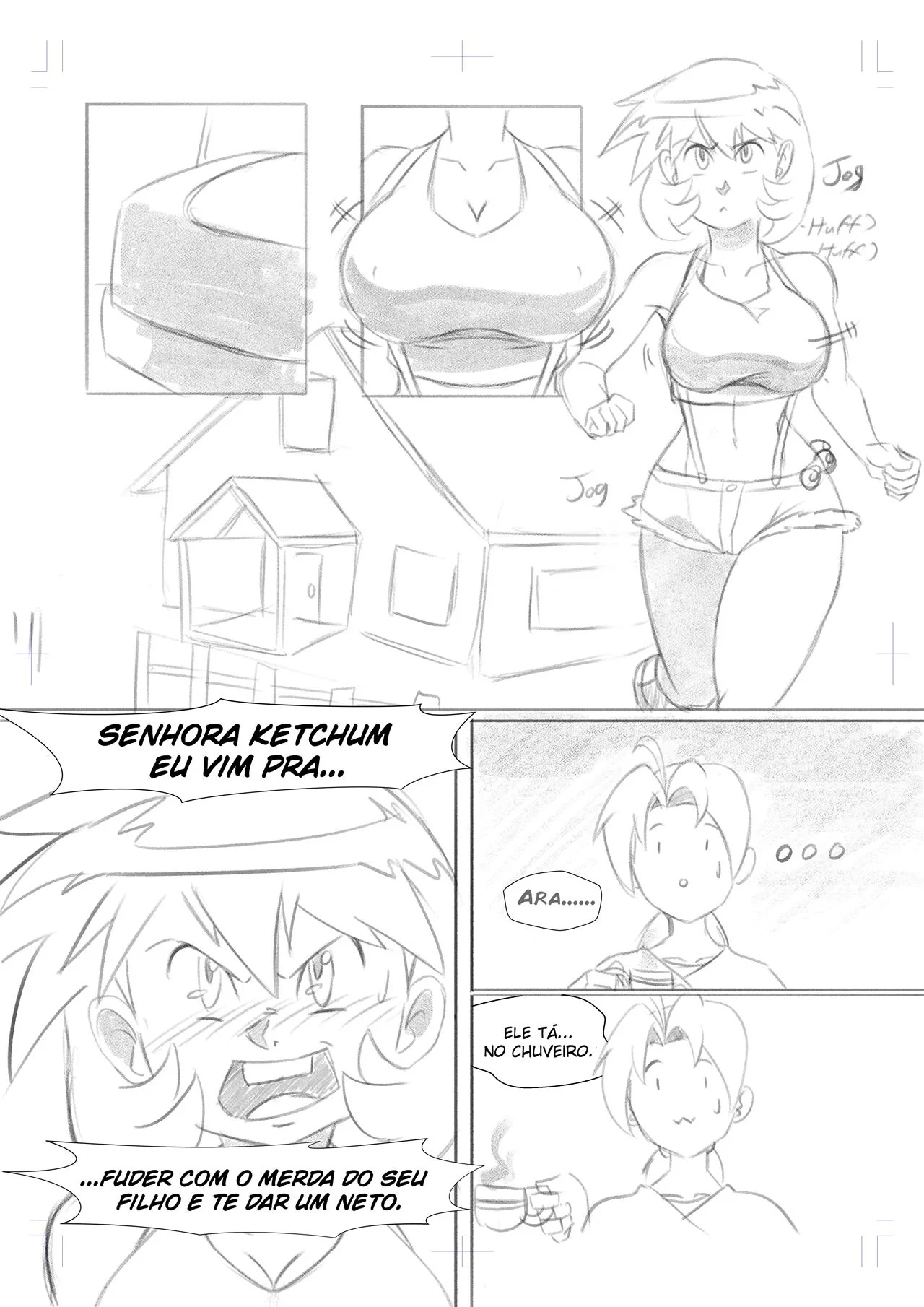 Misty enlouquecida de tesão decide dar para o Ash em Quadrinhos Pornô – HQ Brasileiro
