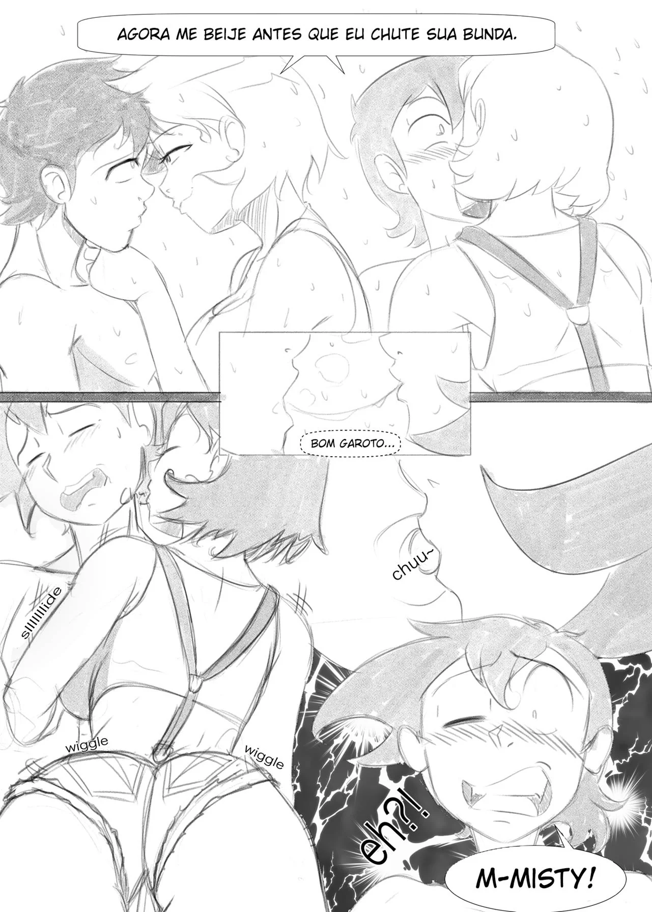Misty enlouquecida de tesão decide dar para o Ash em Quadrinhos Pornô – HQ Brasileiro