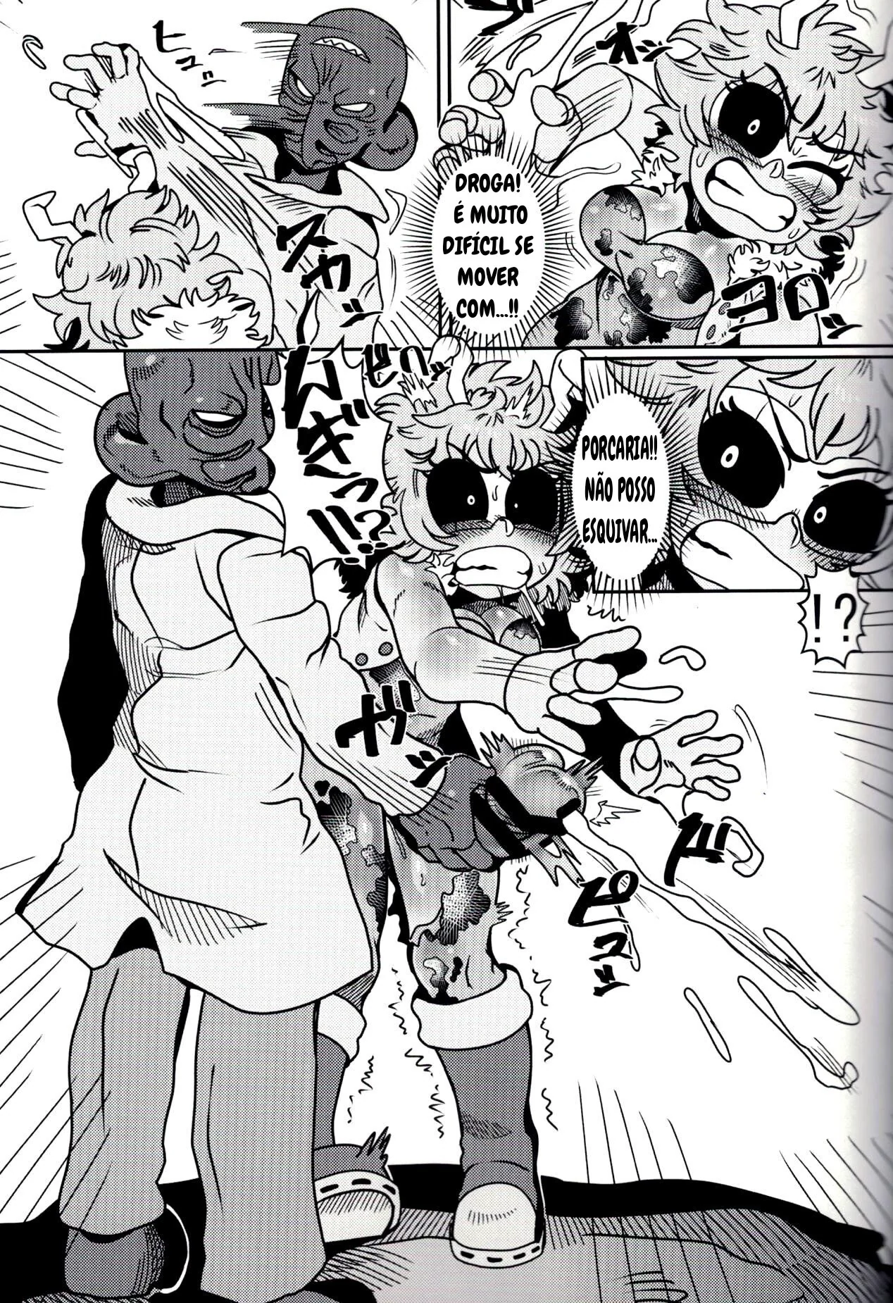Mina Ashido contra o Vilão Abusador em My Hero Academia – Pica na Buceta da Piranha em Hentai HQ Brasileiro