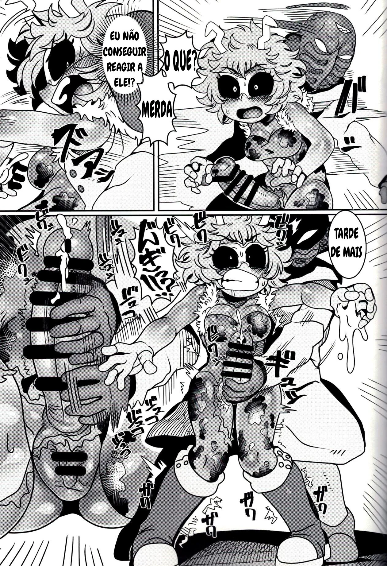 Mina Ashido contra o Vilão Abusador em My Hero Academia – Pica na Buceta da Piranha em Hentai HQ Brasileiro
