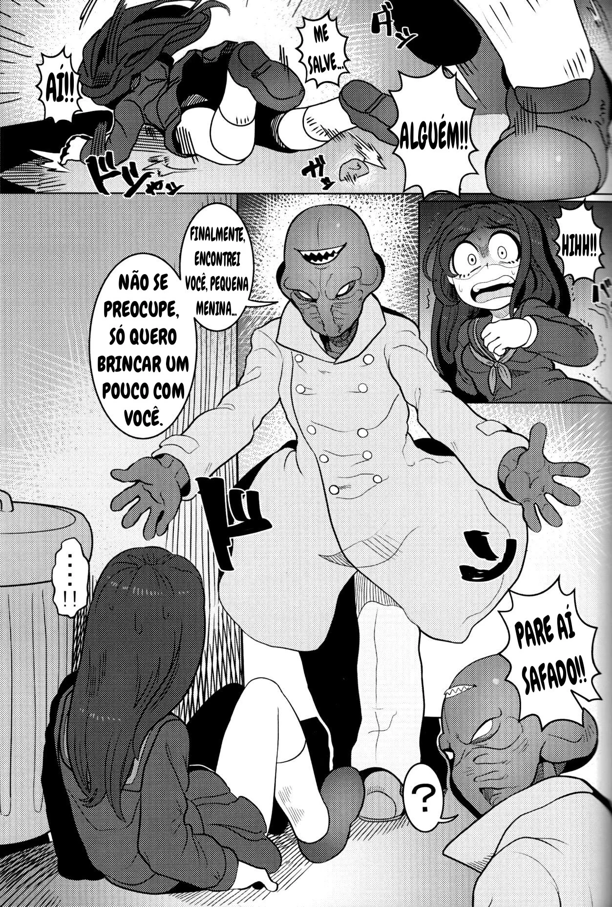 Mina Ashido contra o Vilão Abusador em My Hero Academia – Pica na Buceta da Piranha em Hentai HQ Brasileiro
