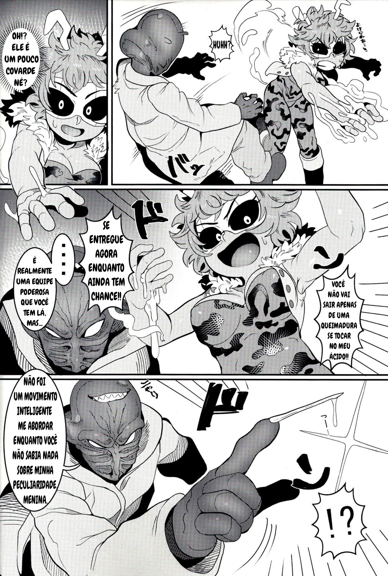 Mina Ashido contra o Vilão Abusador em My Hero Academia – Pica na Buceta da Piranha em Hentai HQ Brasileiro