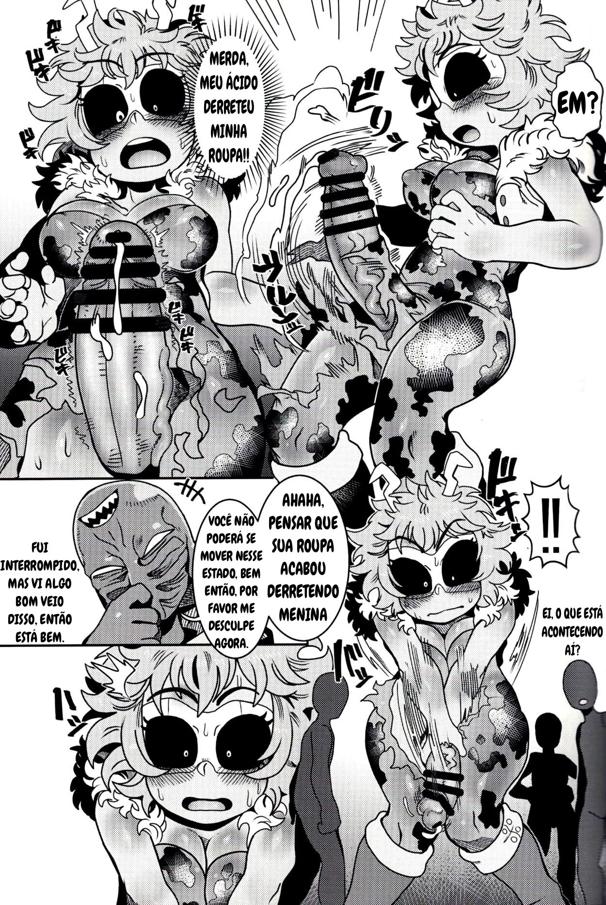 Mina Ashido contra o Vilão Abusador em My Hero Academia – Pica na Buceta da Piranha em Hentai HQ Brasileiro