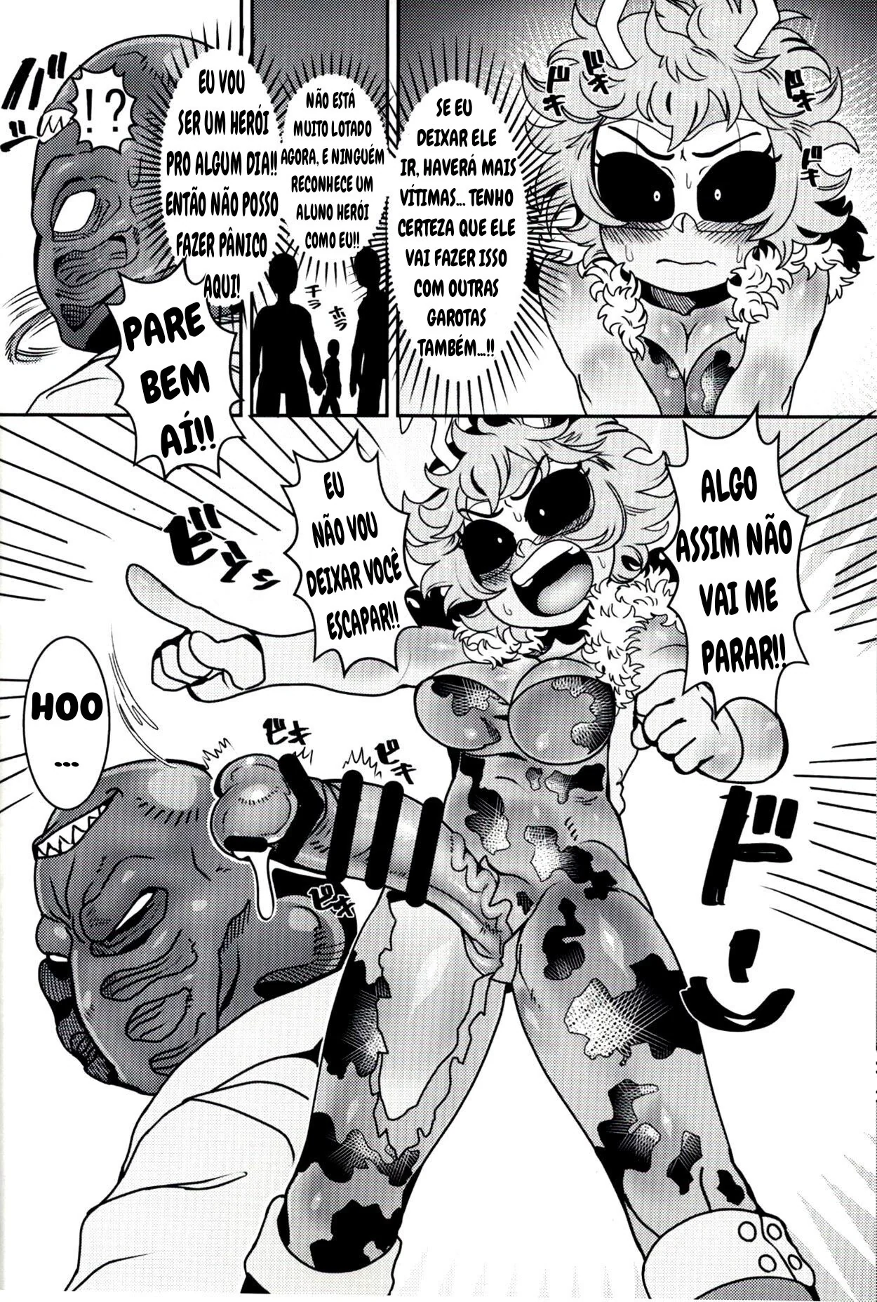 Mina Ashido contra o Vilão Abusador em My Hero Academia – Pica na Buceta da Piranha em Hentai HQ Brasileiro