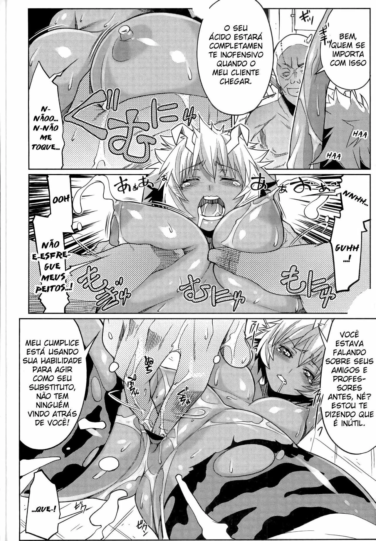 My Hero Academia: Estupro de Mina Ashido – Professores da Academia utilizam da buceta da piranha Mina Ashido