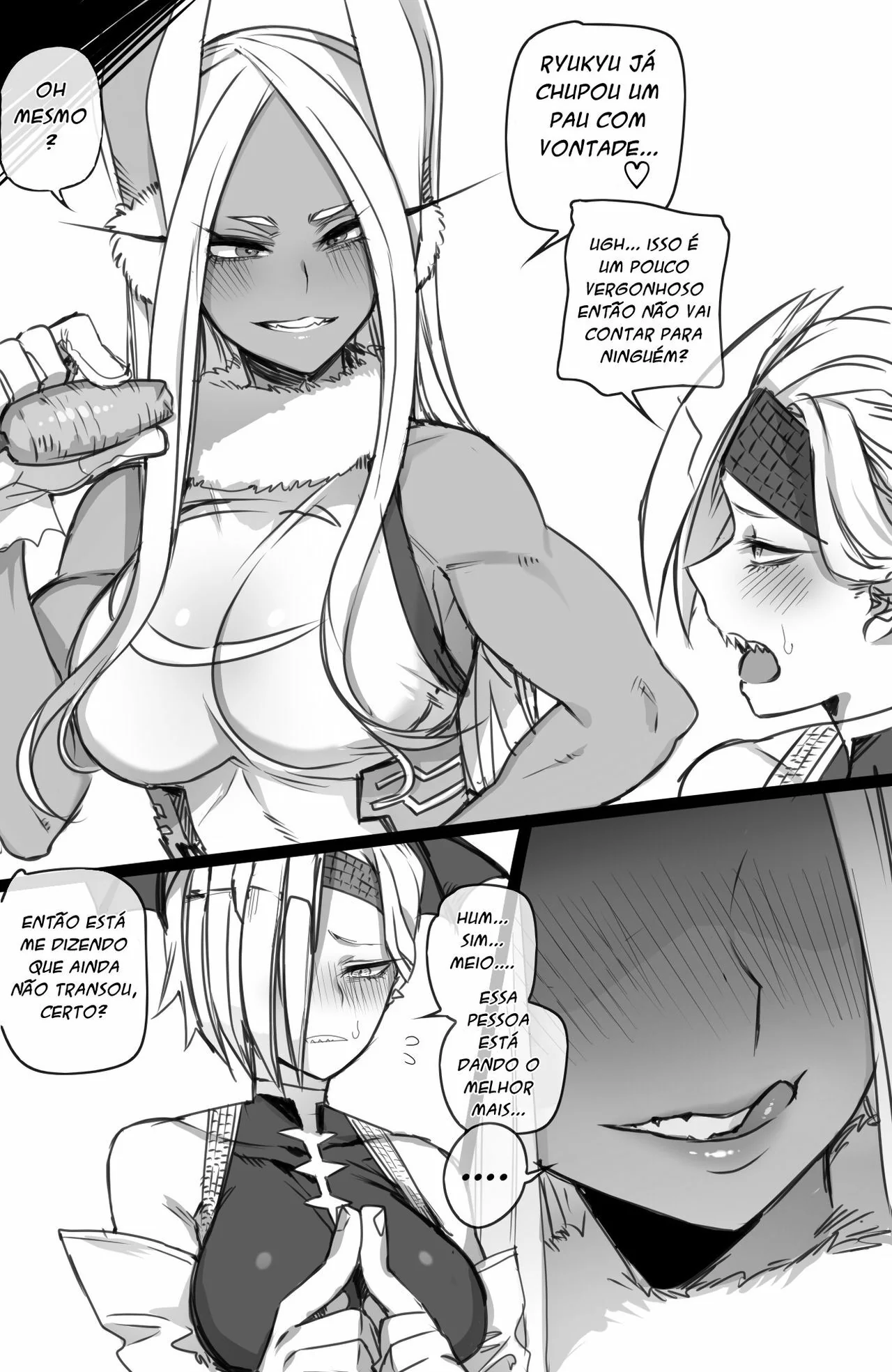 My Hero Academia Hentai: Coelinha e Dragão em um Trisal Cheio de Putaria HQ Brasileiro