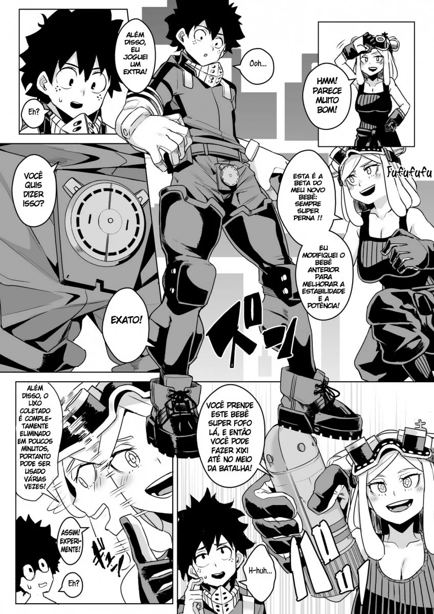 Midoriya detonando a buceta da piranha Mei Hatsume em Boku No Hero Academia Hentai HQ Brasileiro
