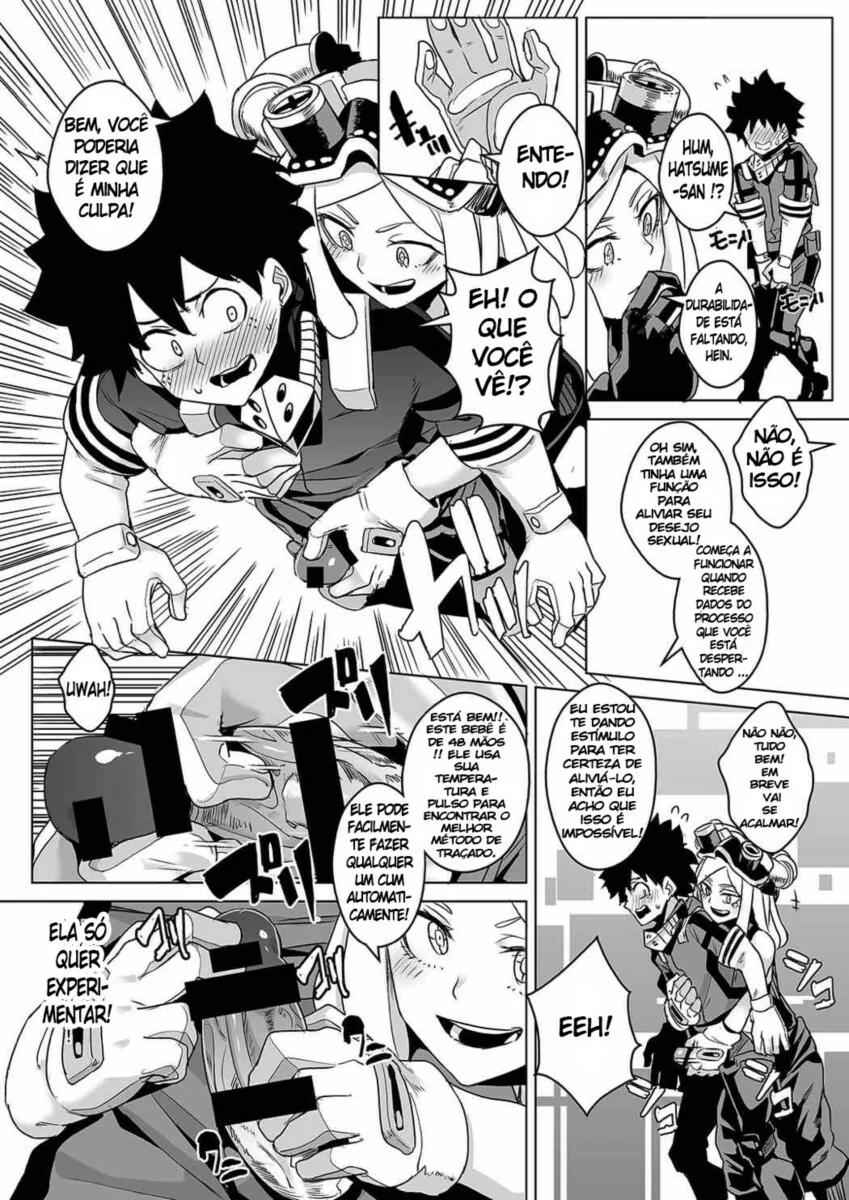Midoriya detonando a buceta da piranha Mei Hatsume em Boku No Hero Academia Hentai HQ Brasileiro
