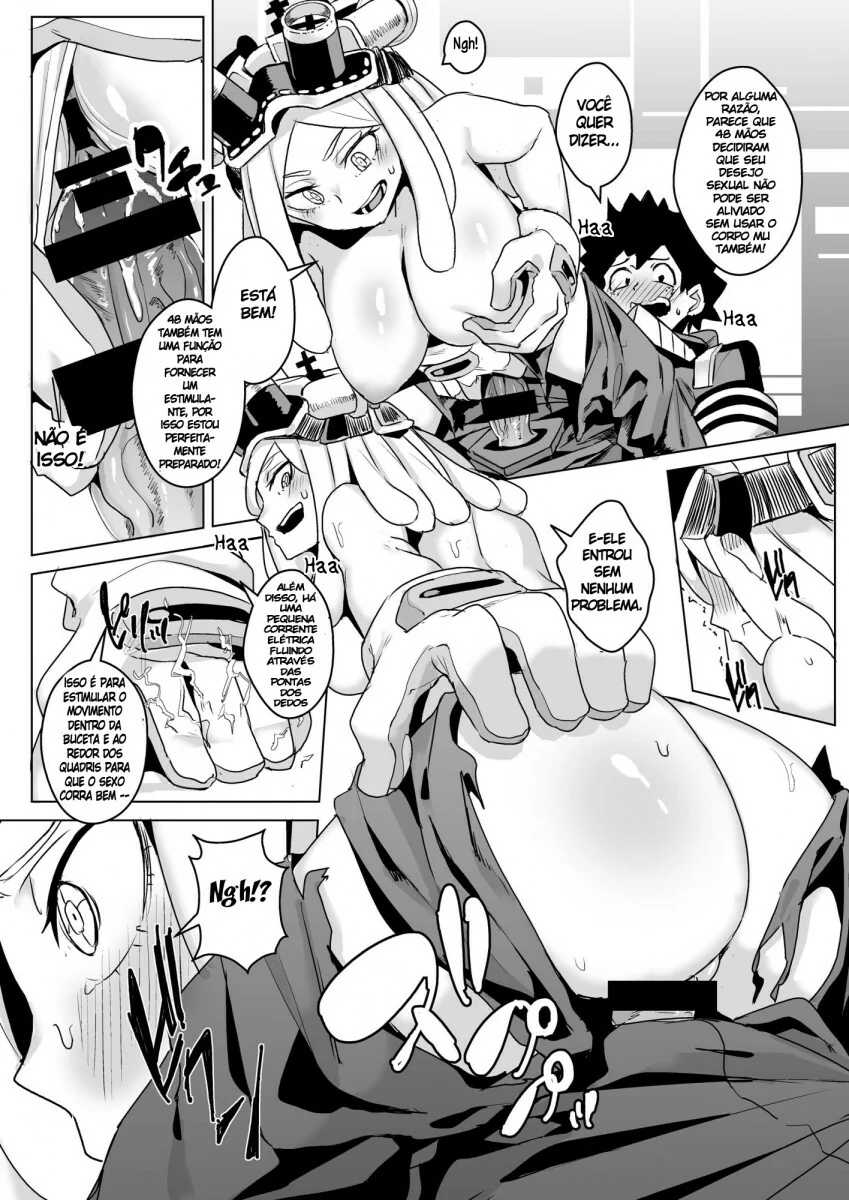 Midoriya detonando a buceta da piranha Mei Hatsume em Boku No Hero Academia Hentai HQ Brasileiro