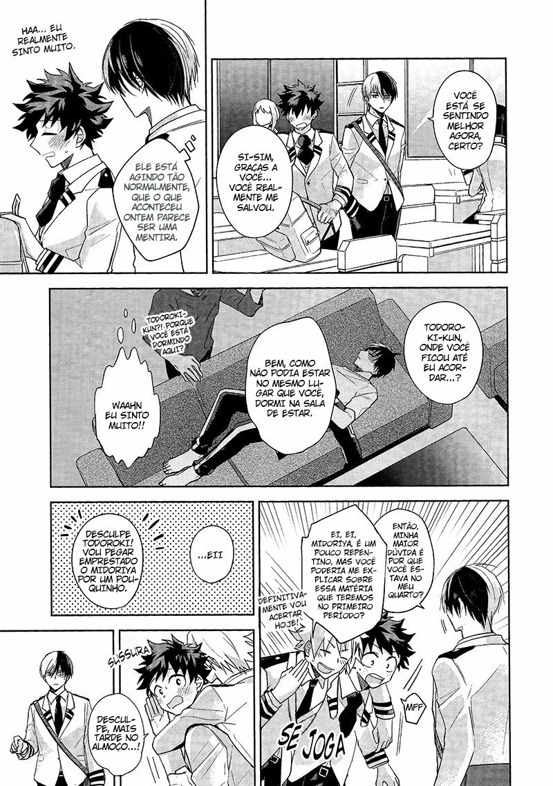 Boku no Hero Academia: Midoriya e Todoroki em uma Masturbação Amiga – Beijo de Pica em Hentai HQ Brasileiro