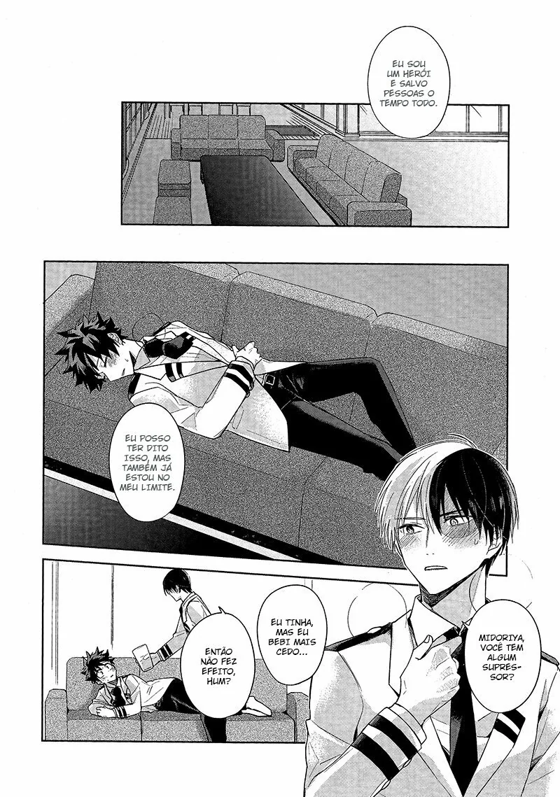 Boku no Hero Academia: Midoriya e Todoroki em uma Masturbação Amiga – Beijo de Pica em Hentai HQ Brasileiro