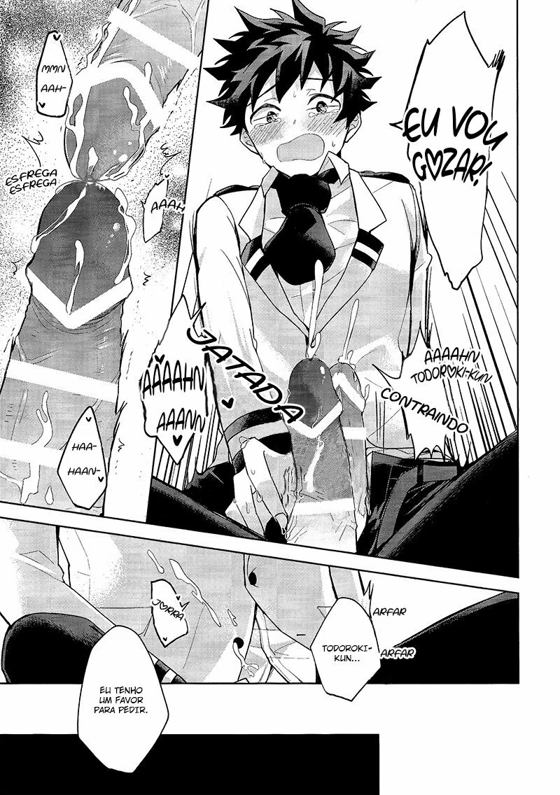 Boku no Hero Academia: Midoriya e Todoroki em uma Masturbação Amiga – Beijo de Pica em Hentai HQ Brasileiro