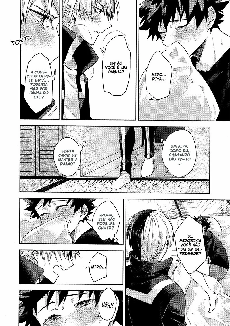 Boku no Hero Academia: Midoriya e Todoroki em uma Masturbação Amiga – Beijo de Pica em Hentai HQ Brasileiro
