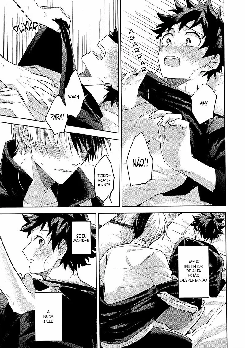 Boku no Hero Academia: Midoriya e Todoroki em uma Masturbação Amiga – Beijo de Pica em Hentai HQ Brasileiro