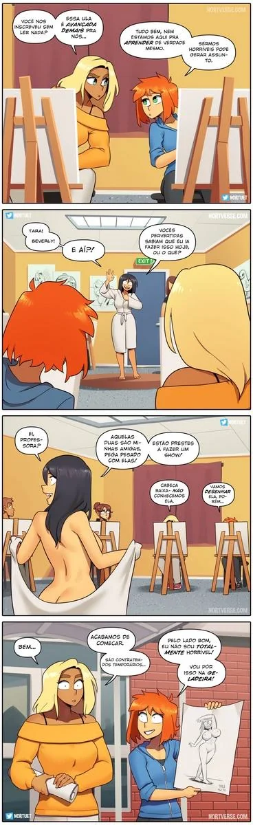Bervely e Tara: Duas Piranhas Lésbicas em Ação! Mini-comics de Hentai HQ Brasileiro