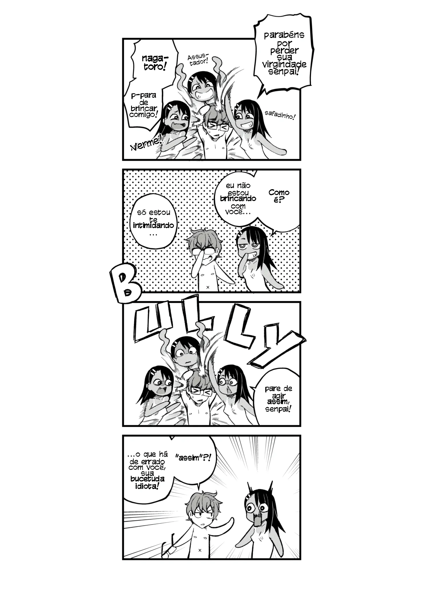 Nagatoro Safada Dá o Cú e Fode Gostoso em Hentai HQ Brasileiro