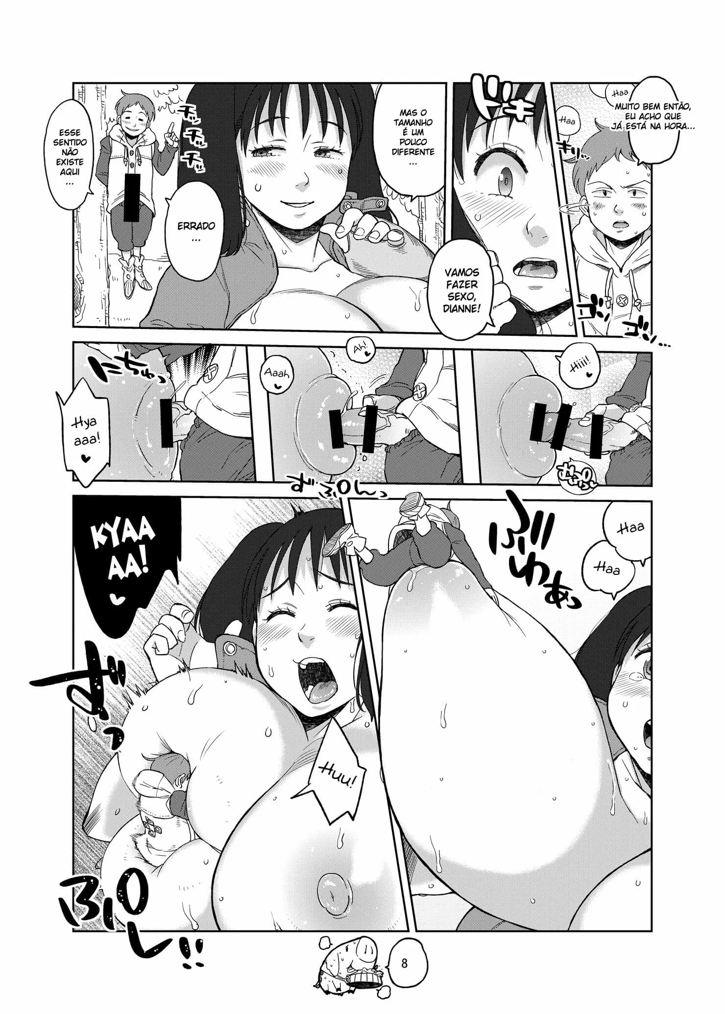Nanatsu no Taizai Hentai: Elizabeth a Peituda Gostosa Dando Pro King em HQ Brasileiro