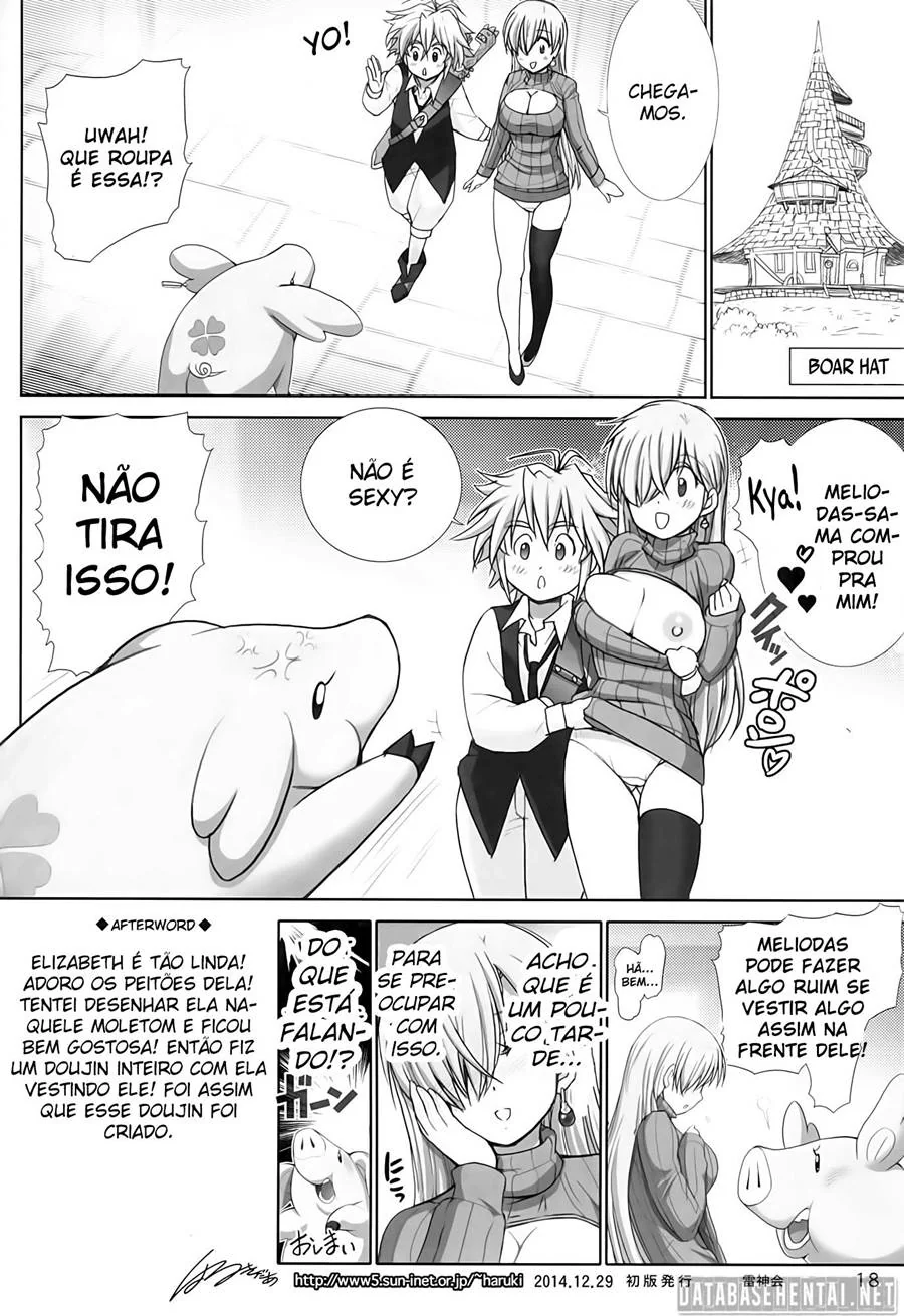 Nanatsu no Taizai Hentai: Meliodas Come Elizabeth – A Gostosa Princesa Vestida em Hentai HQ Brasileiro