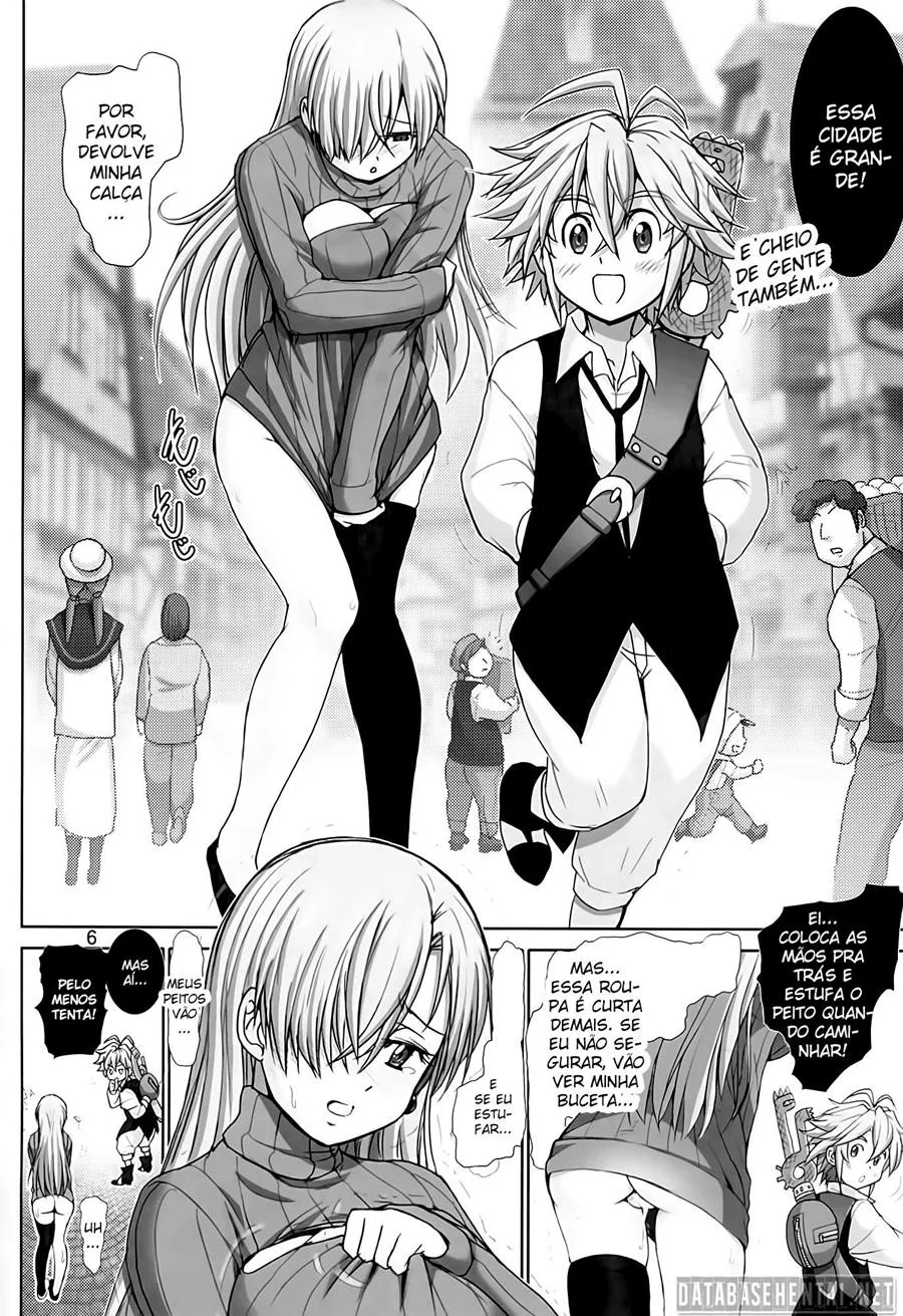 Nanatsu no Taizai Hentai: Meliodas Come Elizabeth – A Gostosa Princesa Vestida em Hentai HQ Brasileiro