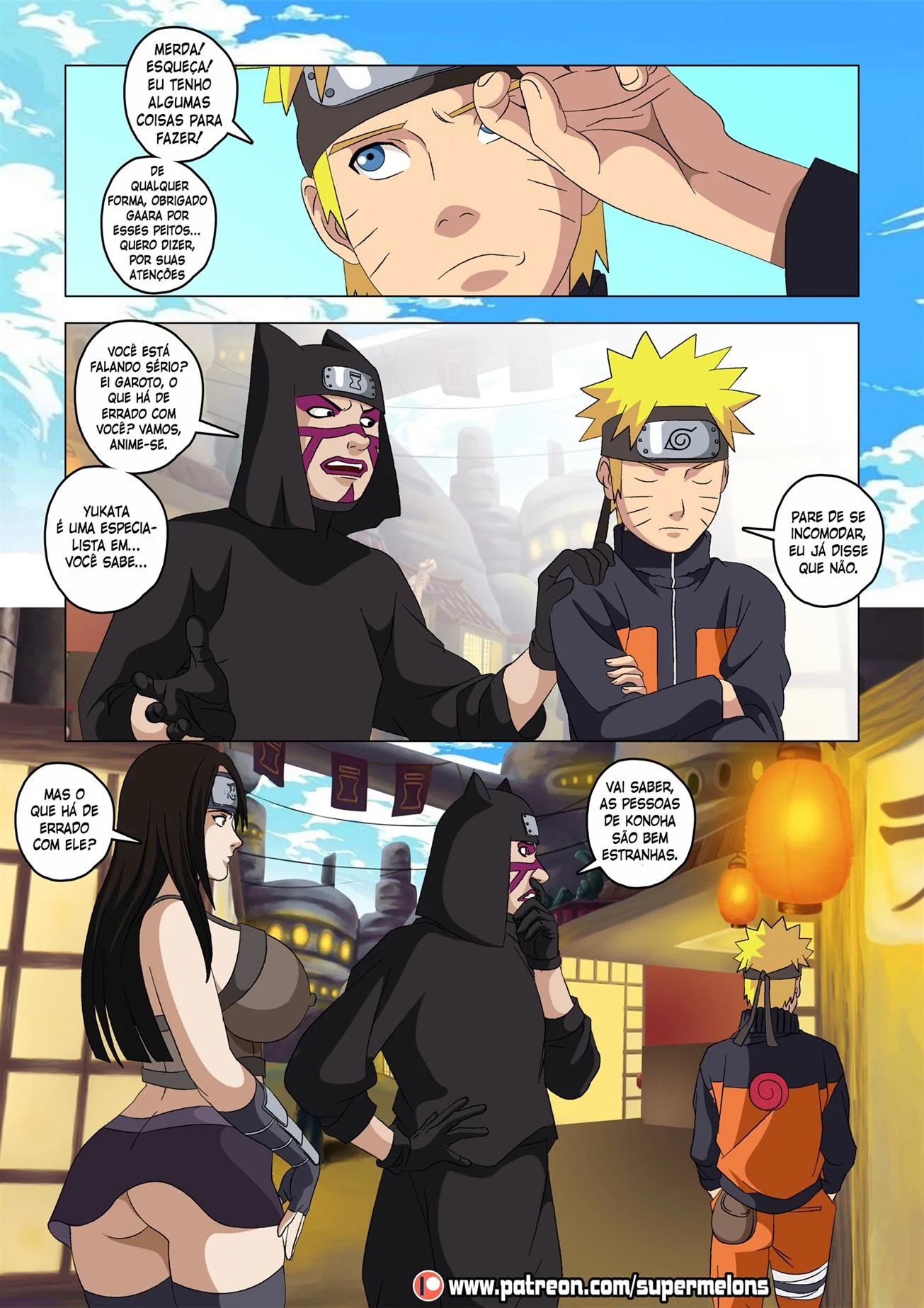 Naruto Pornô: Sakura e Ino Vadias da Vila da Areia em Hentai HQ