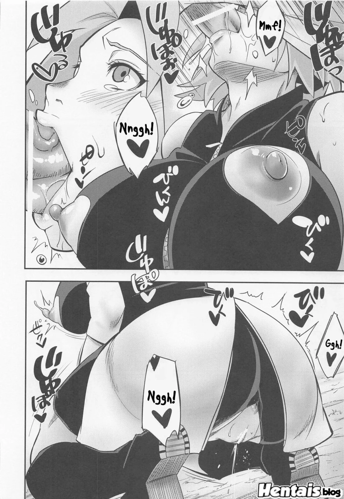 Naruto a rola da piranha da Sakura em uma super HQ de anime hentai