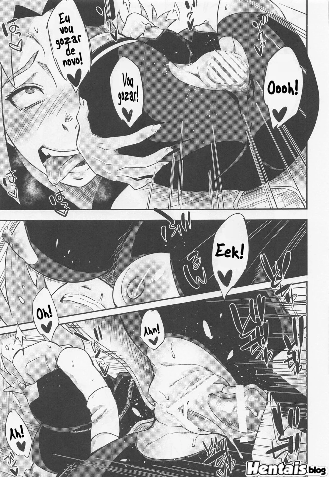 Naruto a rola da piranha da Sakura em uma super HQ de anime hentai