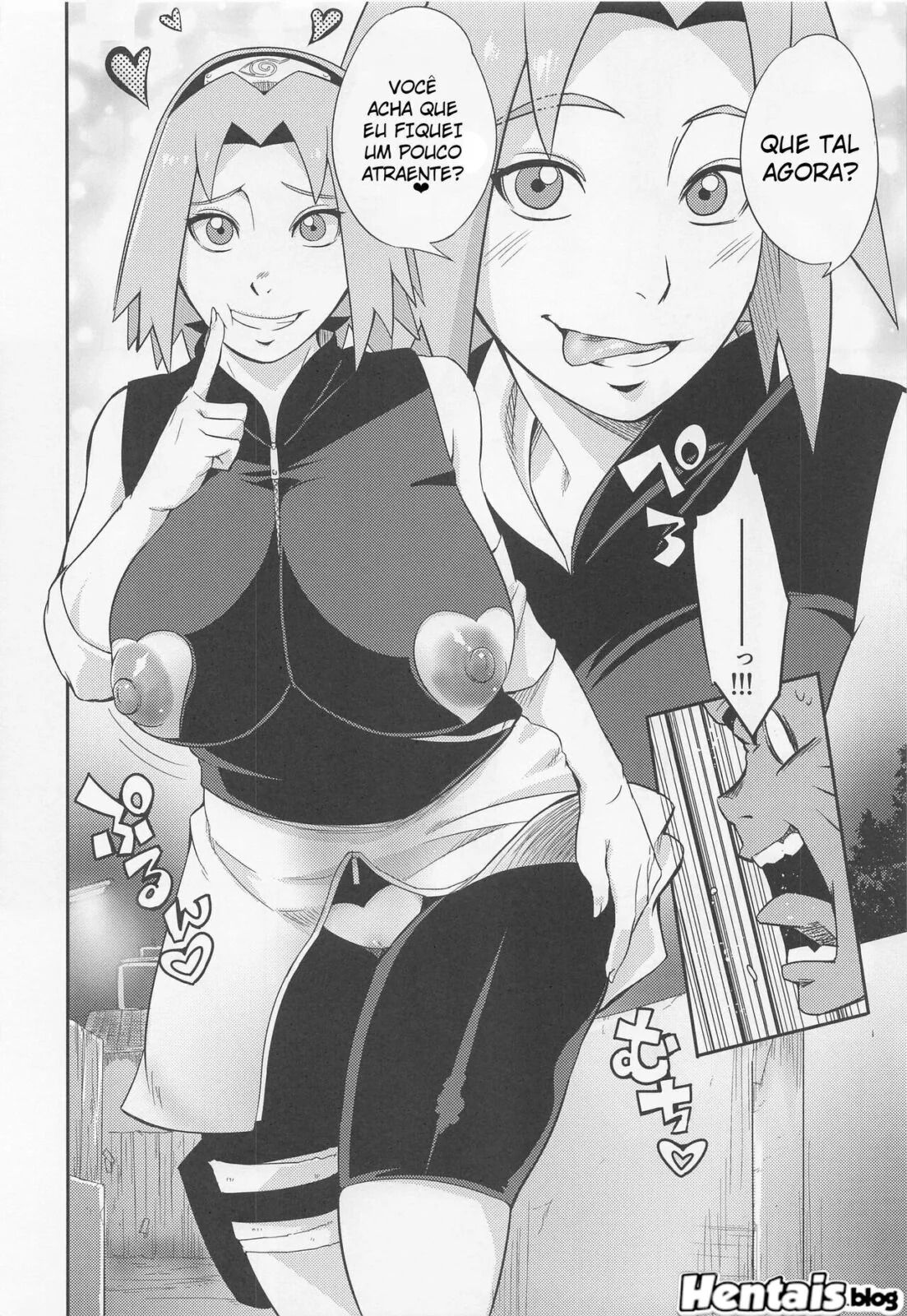 Naruto a rola da piranha da Sakura em uma super HQ de anime hentai