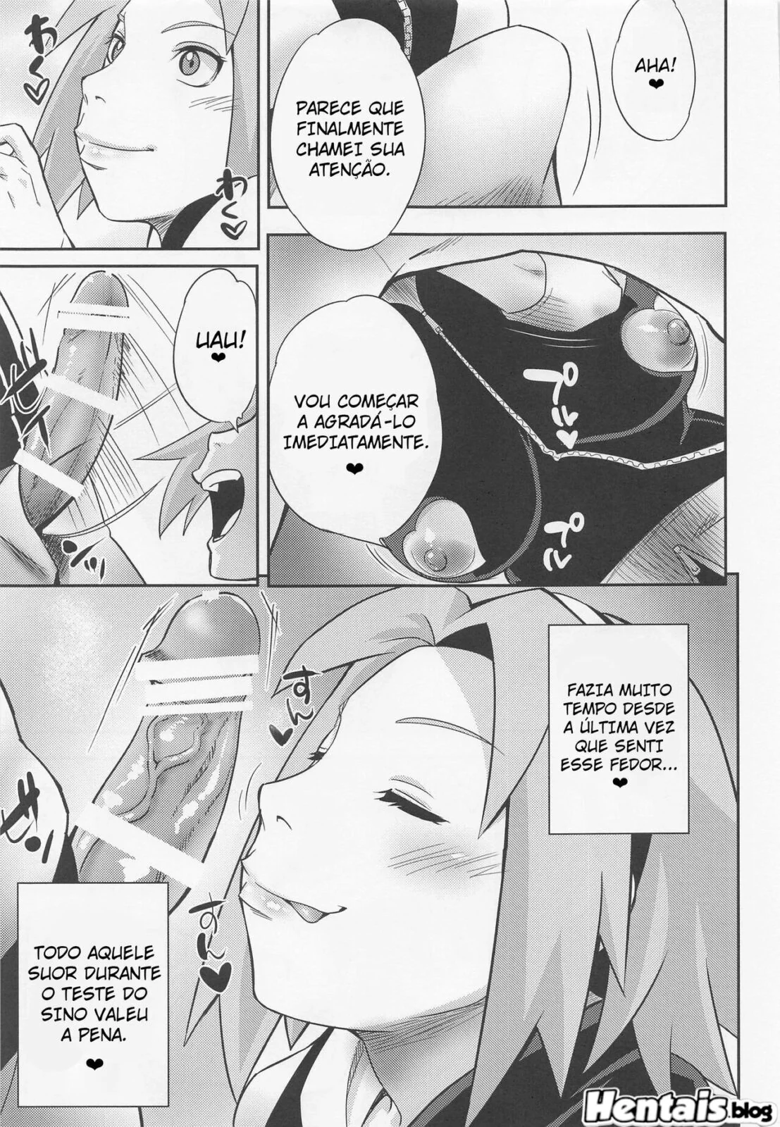 Naruto a rola da piranha da Sakura em uma super HQ de anime hentai
