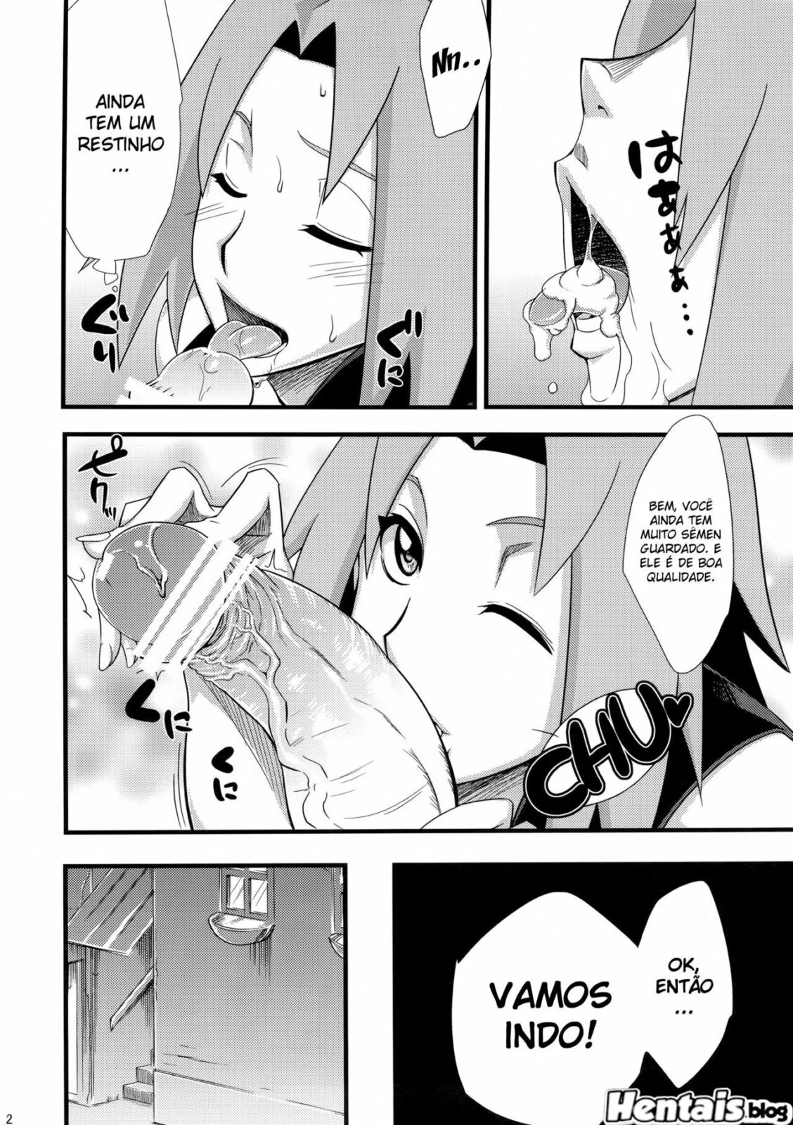 Naruto fode Sakura na frente do pai dela em hentai HQ brasileiro – A disputa pela buceta mais gostosa!