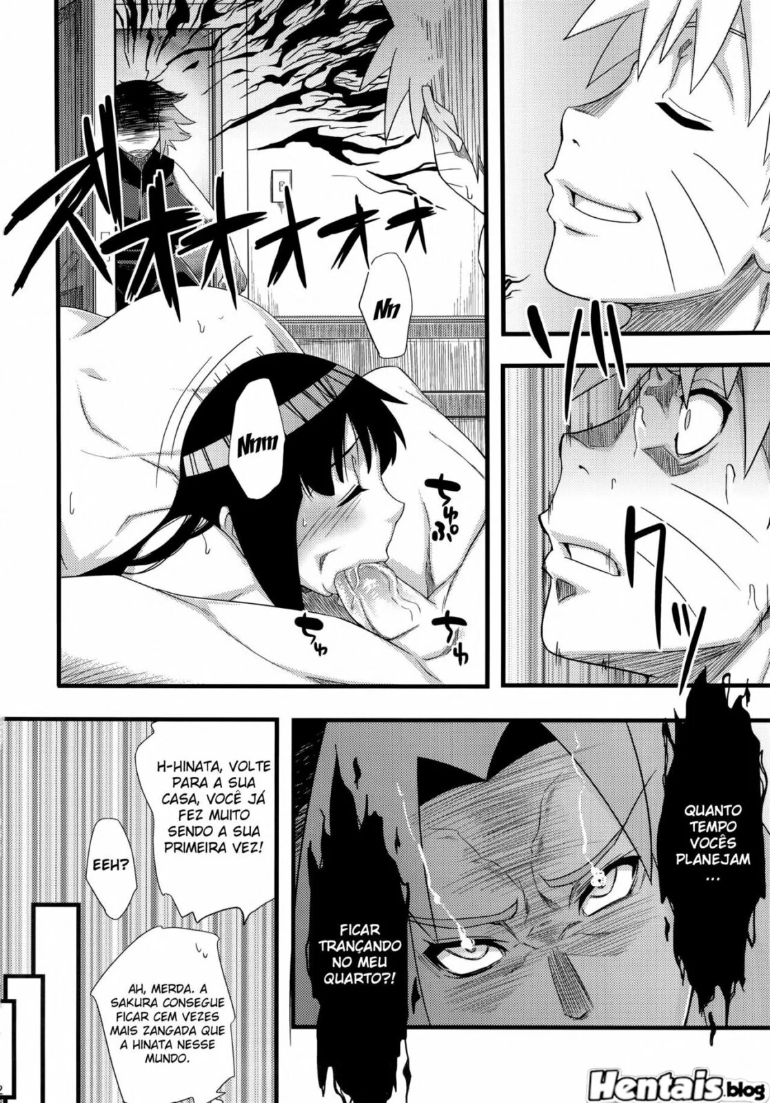 Naruto fode Sakura na frente do pai dela em hentai HQ brasileiro – A disputa pela buceta mais gostosa!