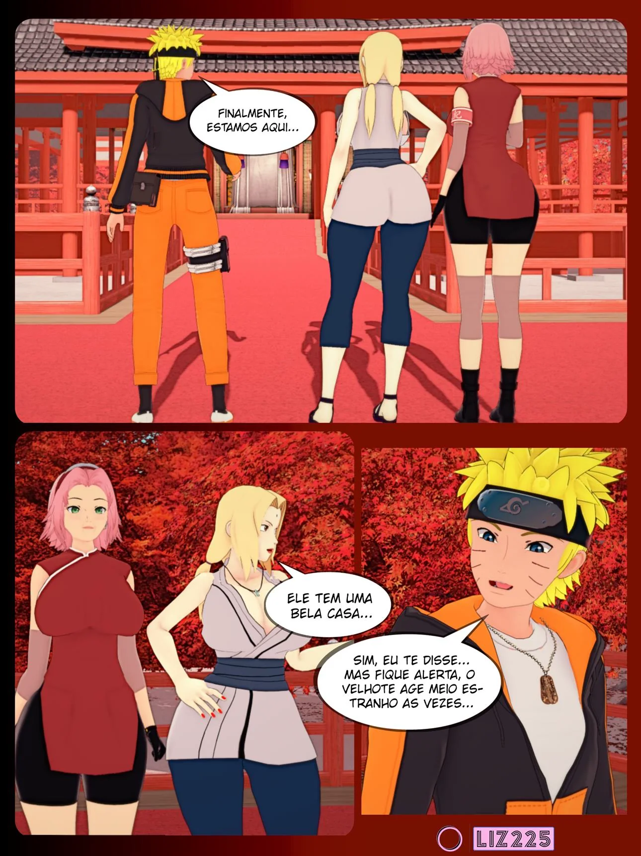Pousada da Sacanagem: Tsunade, Sakura, Naruto e o Velho Tarado – Hentai HQ Brasileiro