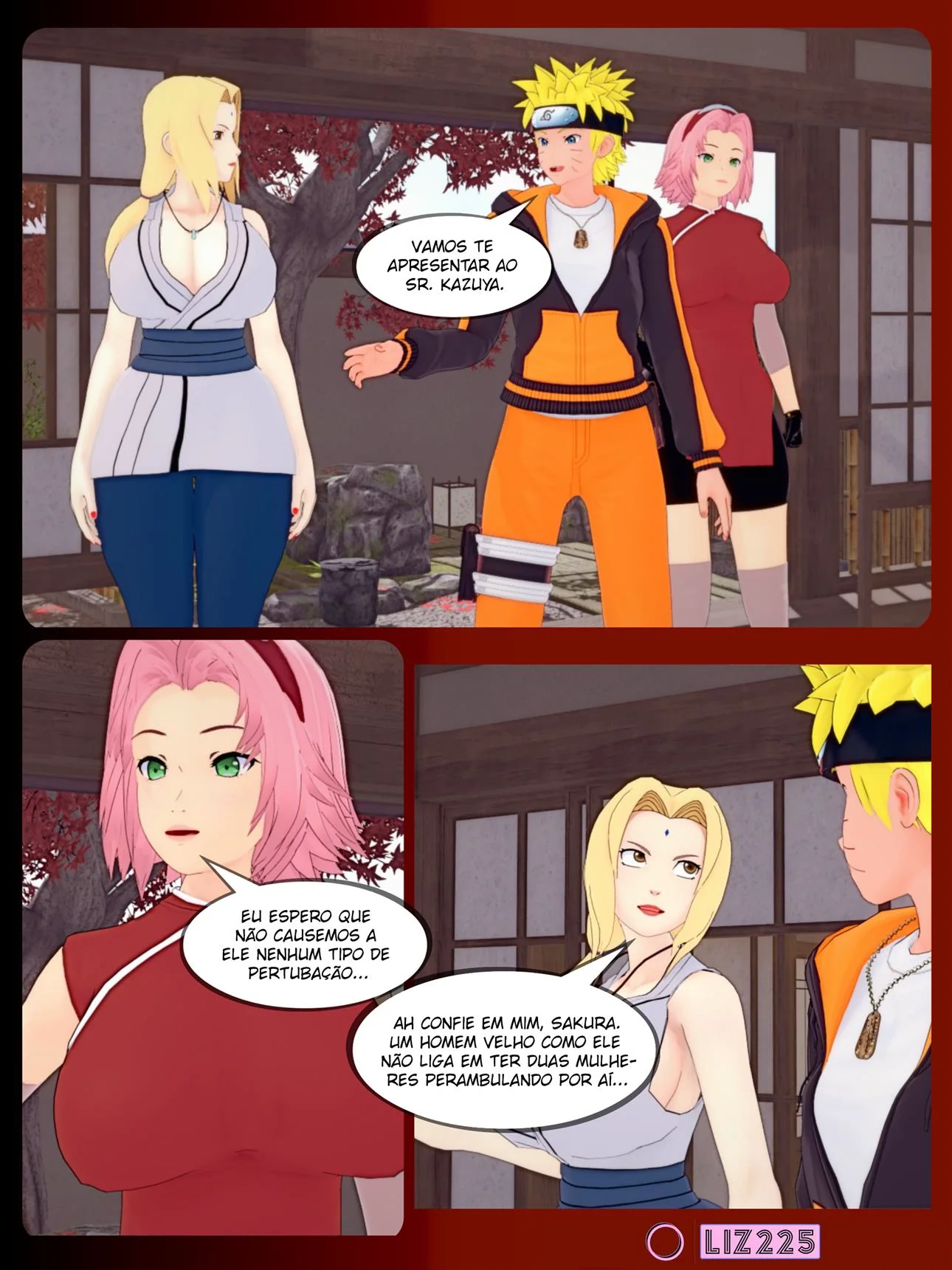 Pousada da Sacanagem: Tsunade, Sakura, Naruto e o Velho Tarado – Hentai HQ Brasileiro