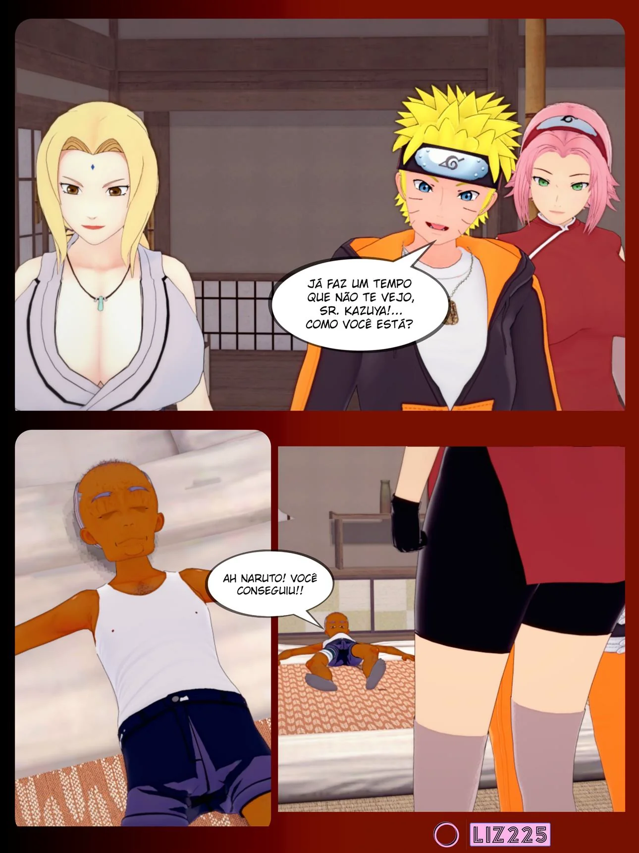 Pousada da Sacanagem: Tsunade, Sakura, Naruto e o Velho Tarado – Hentai HQ Brasileiro