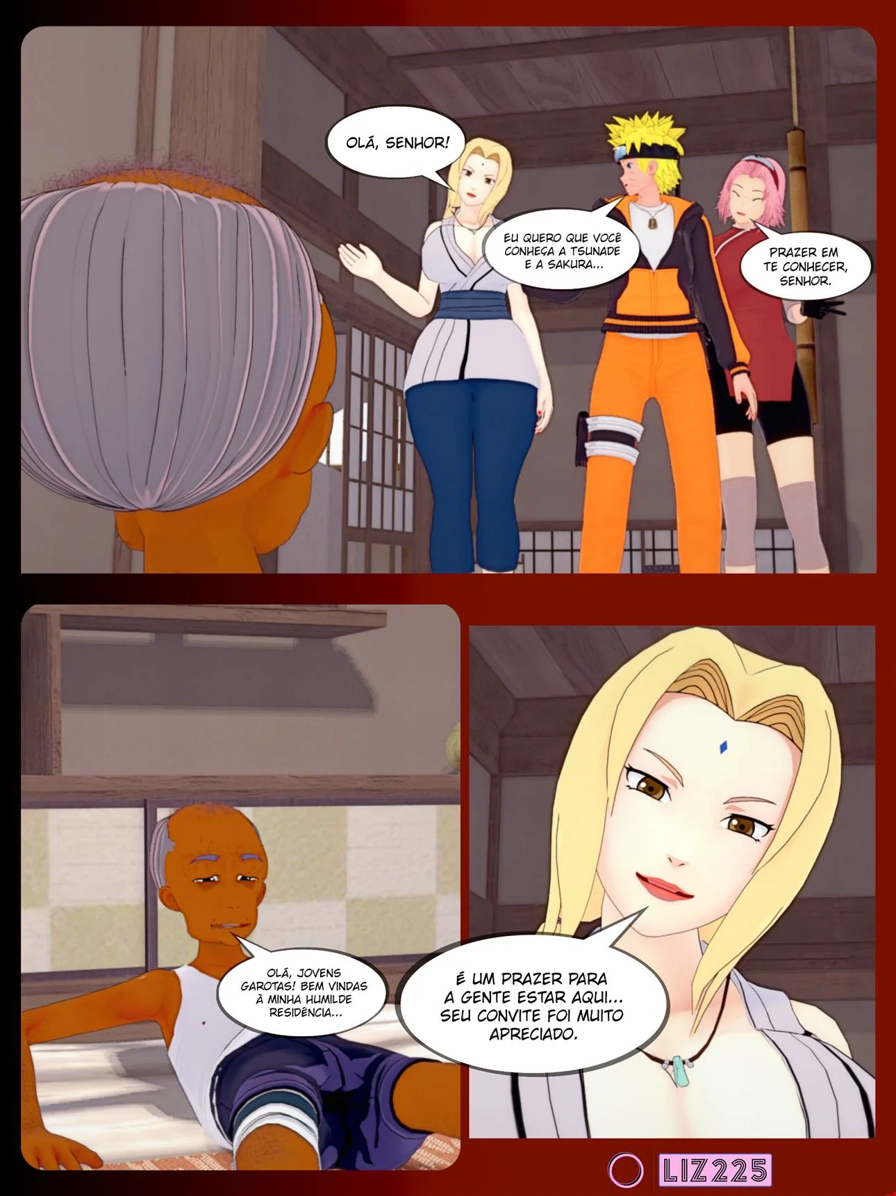 Pousada da Sacanagem: Tsunade, Sakura, Naruto e o Velho Tarado – Hentai HQ Brasileiro